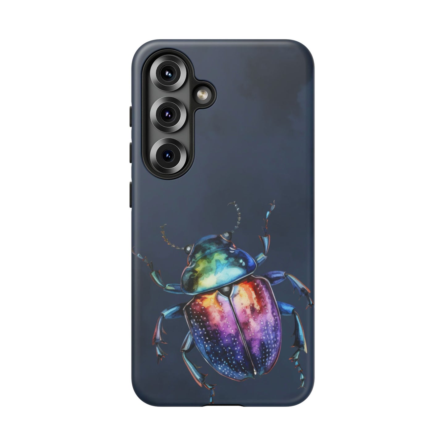 Iridescent Beetle Tough Phone Case - Insect Art Design, Nature-Inspired Pattern, Compatible with iPhone, Galaxy, and Google Phones
