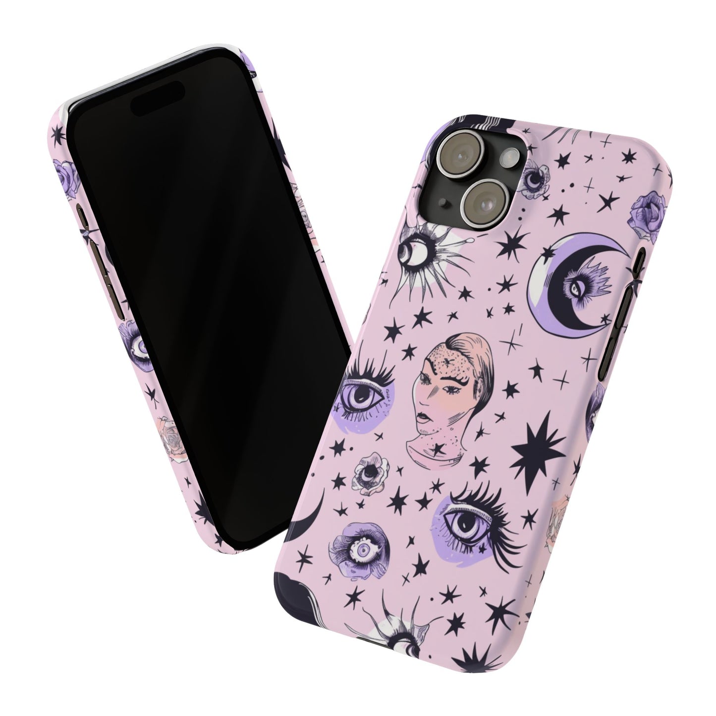 Celestial Slim Phone Cases - Stylish Cosmic Design, Personalized Phone Protectors, Astrology Gifts, Unique Phone Accessories, Moon & Stars