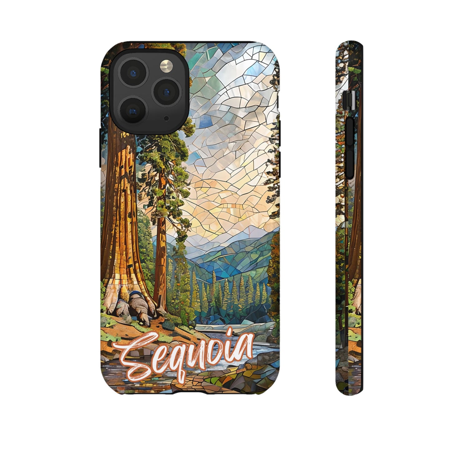 Sequoia National Park Northern California Phone Case, Mosaic Phone Case, Mountain Nature Art, National Park Gift, Scenic Forest Phone Cover