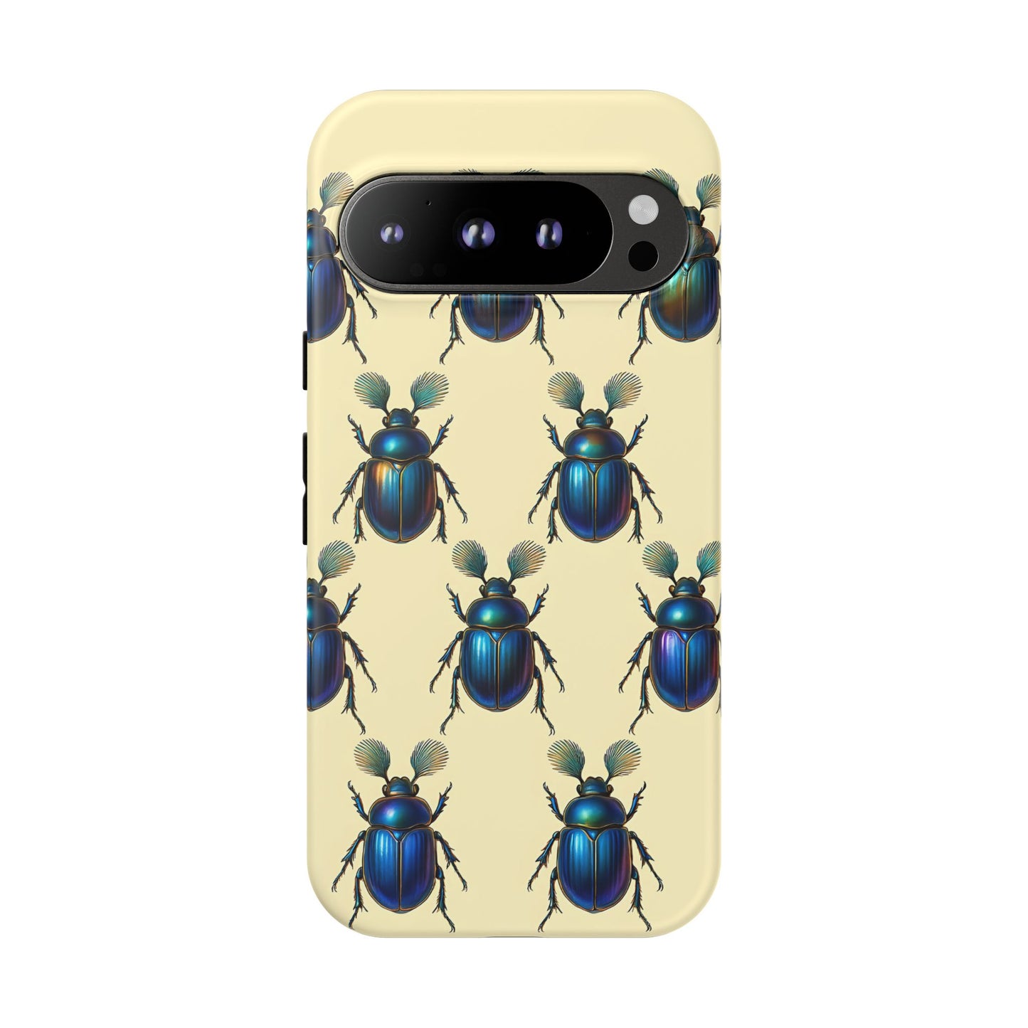 Beetle Tough Phone Case - Nature-Inspired Insect Art, Vintage Bug Pattern Design, Compatible with iPhone, Galaxy, and Google Phones