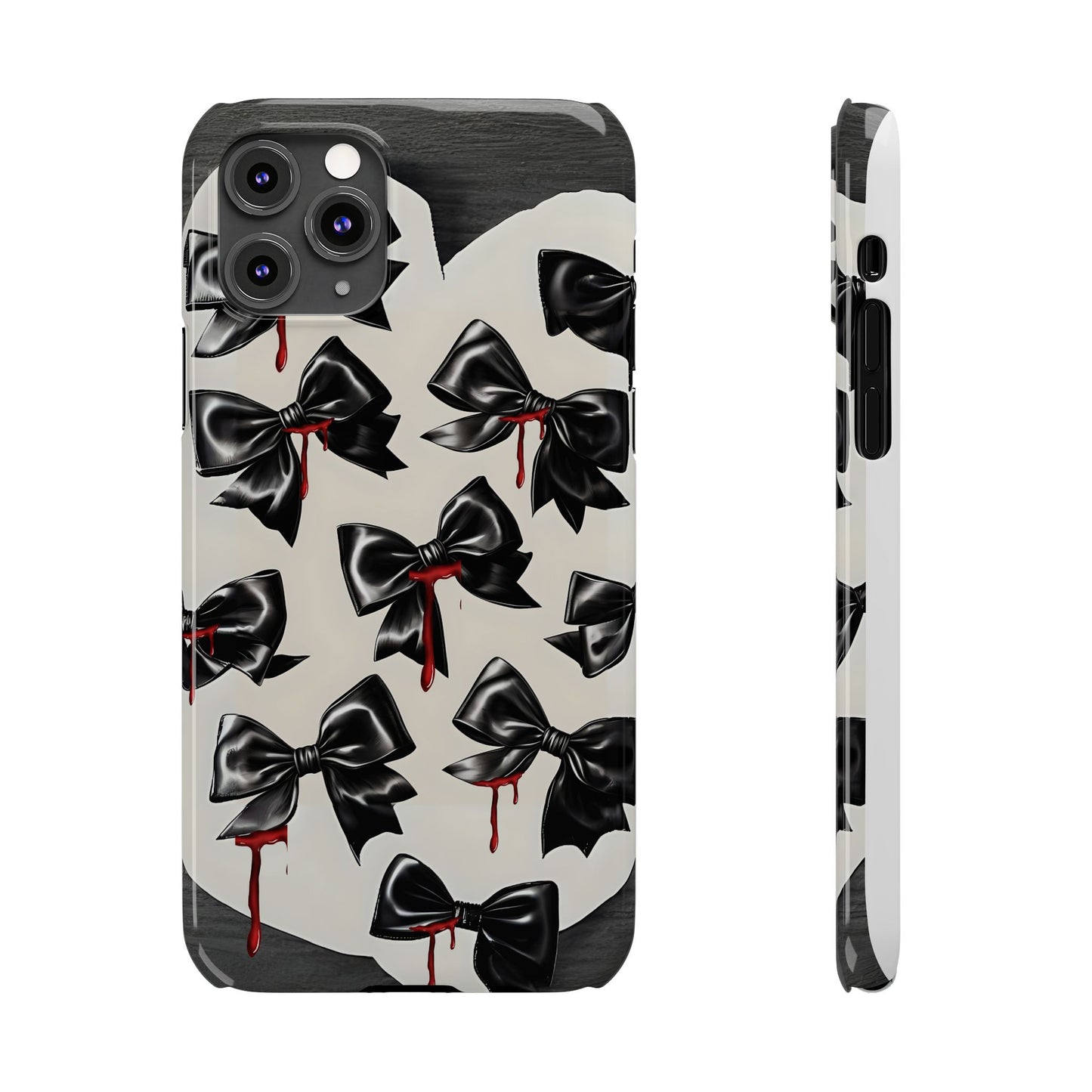 Spooky Halloween Slim Phone Case, Goth Coquette Aesthetic, Cute Horror Style, Perfect for Birthdays and Special Occasions