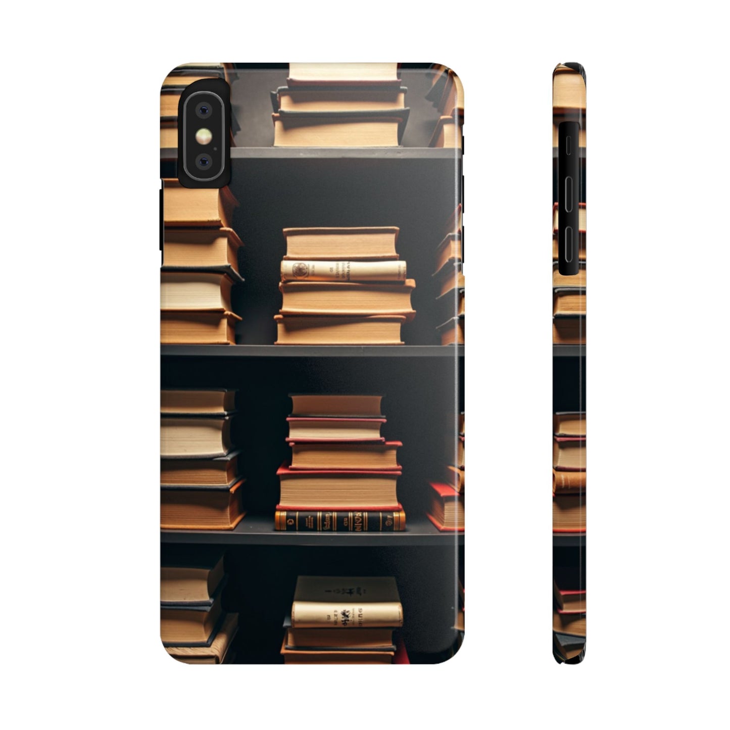 Bookshelf Slim Phone Cases, Literary Gift, Book Lover Accessory, School Supplies, Unique Phone Cover for Readers