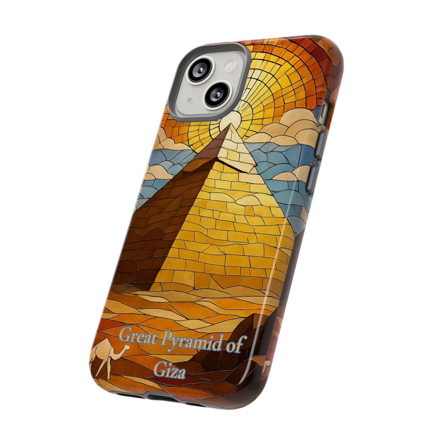 World Wonders Tough Phone Case, Great Pyramid of Giza, Compatible with iPhone 17, 16, 15, 14, 13, Galaxy, Google
