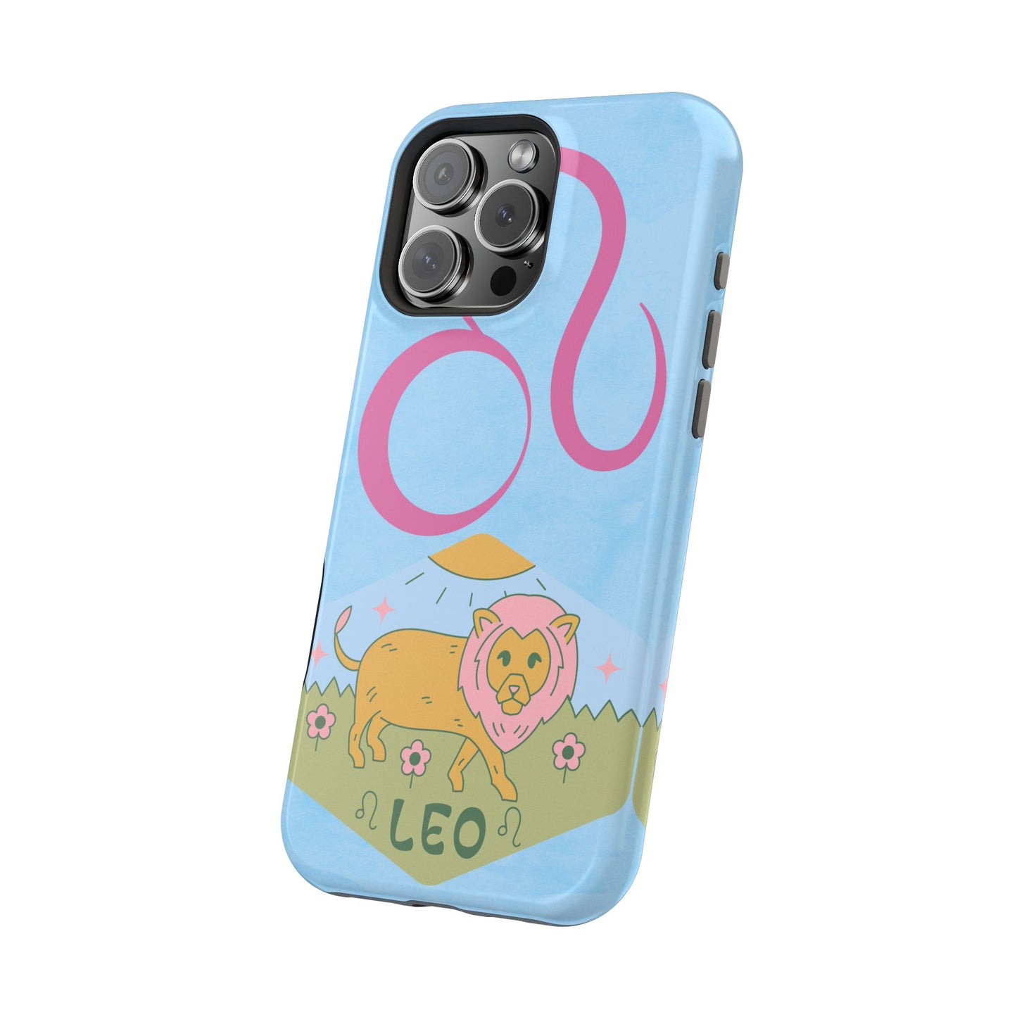 Leo Zodiac Magnetic Phone Case, Astrology Gift for Her, Celestial Star Sign Cover, Compatible with iPhone 17, 16, 15, 14, 13