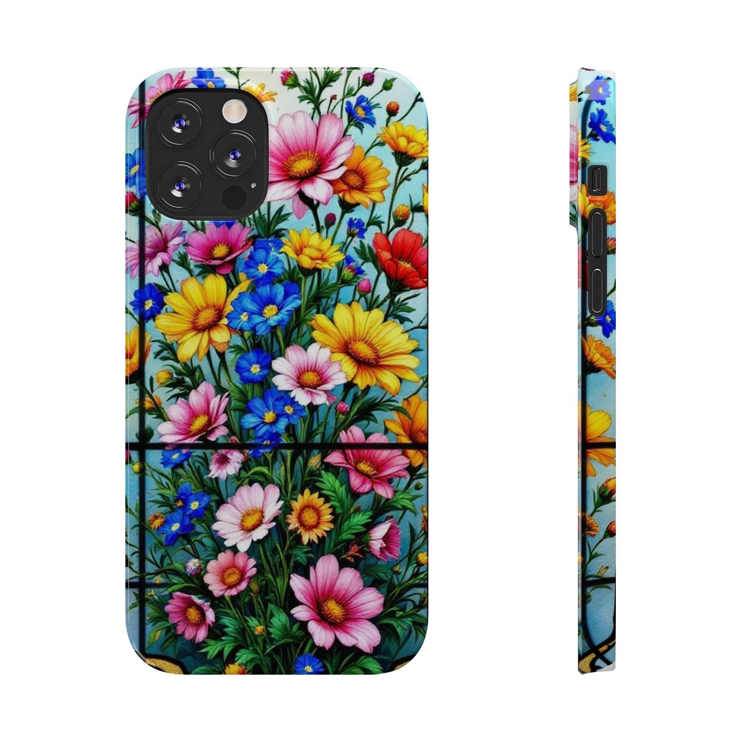 Vibrant Floral Slim Phone Cases | Cute Phone Cover Gifts for Nature Lovers, Spring Decor, Birthday or Holiday Gifts, Flower Design