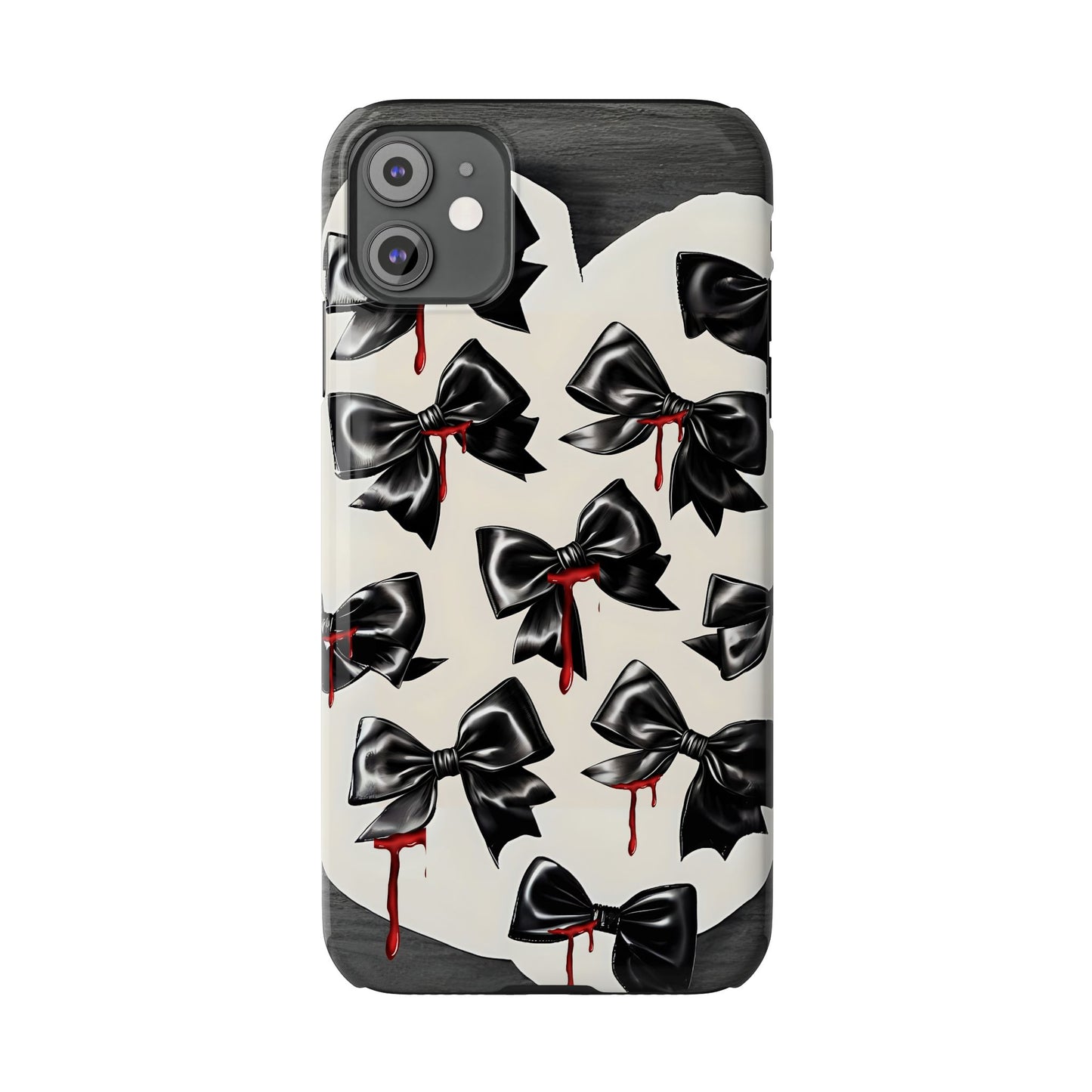 Spooky Halloween Slim Phone Case, Goth Coquette Aesthetic, Cute Horror Style, Perfect for Birthdays and Special Occasions