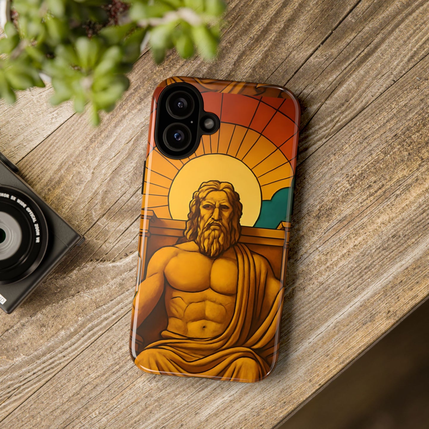 Olympia Zeus Statue Tough Phone Case - Classic Greek Art Design, Historic World Wonder Aesthetic, Compatible with iPhone, Galaxy, and Google