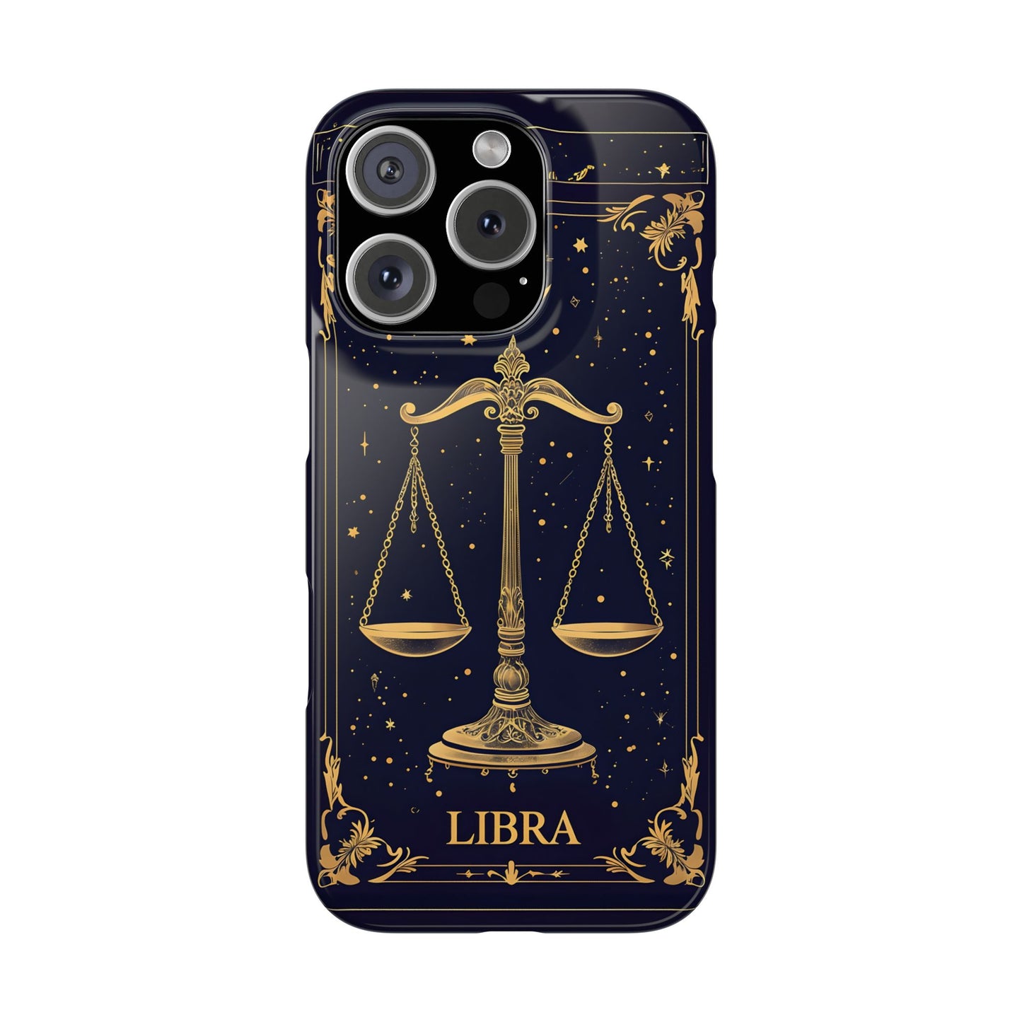 Libra Zodiac Slim Phone Case Astrology Gift for Her, Celestial Star Sign Cover, Birthday Gift, Compatible with iPhone 17, 16, 15, 14, 13