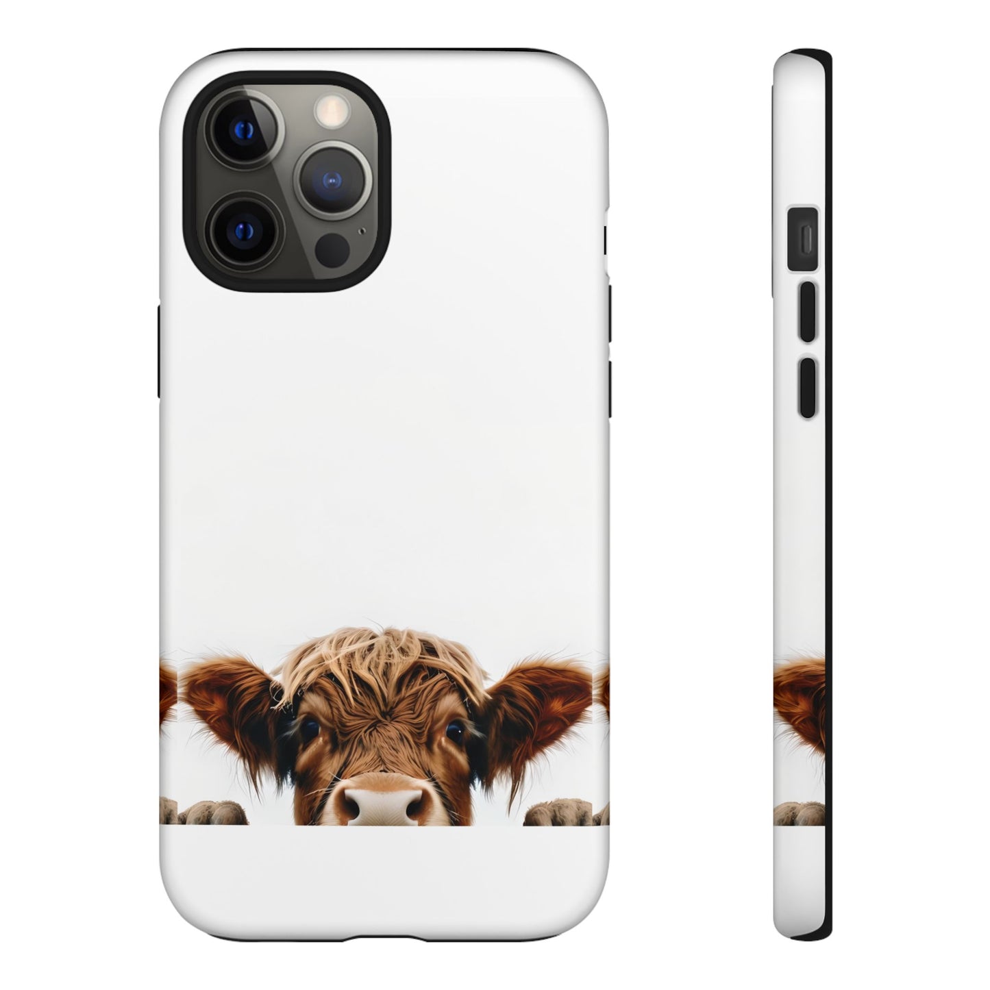 Highland Cow Phone Case - Cute Animal Lover Gift , Wildlife Nature Tough Phone Case , Compatible with iPhone, Galaxy, Google