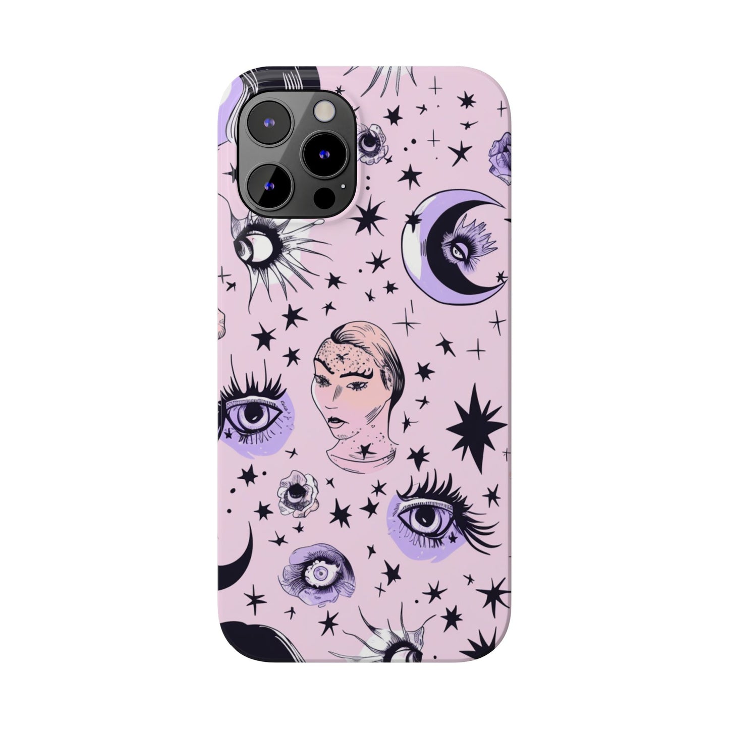 Celestial Slim Phone Cases - Stylish Cosmic Design, Personalized Phone Protectors, Astrology Gifts, Unique Phone Accessories, Moon & Stars