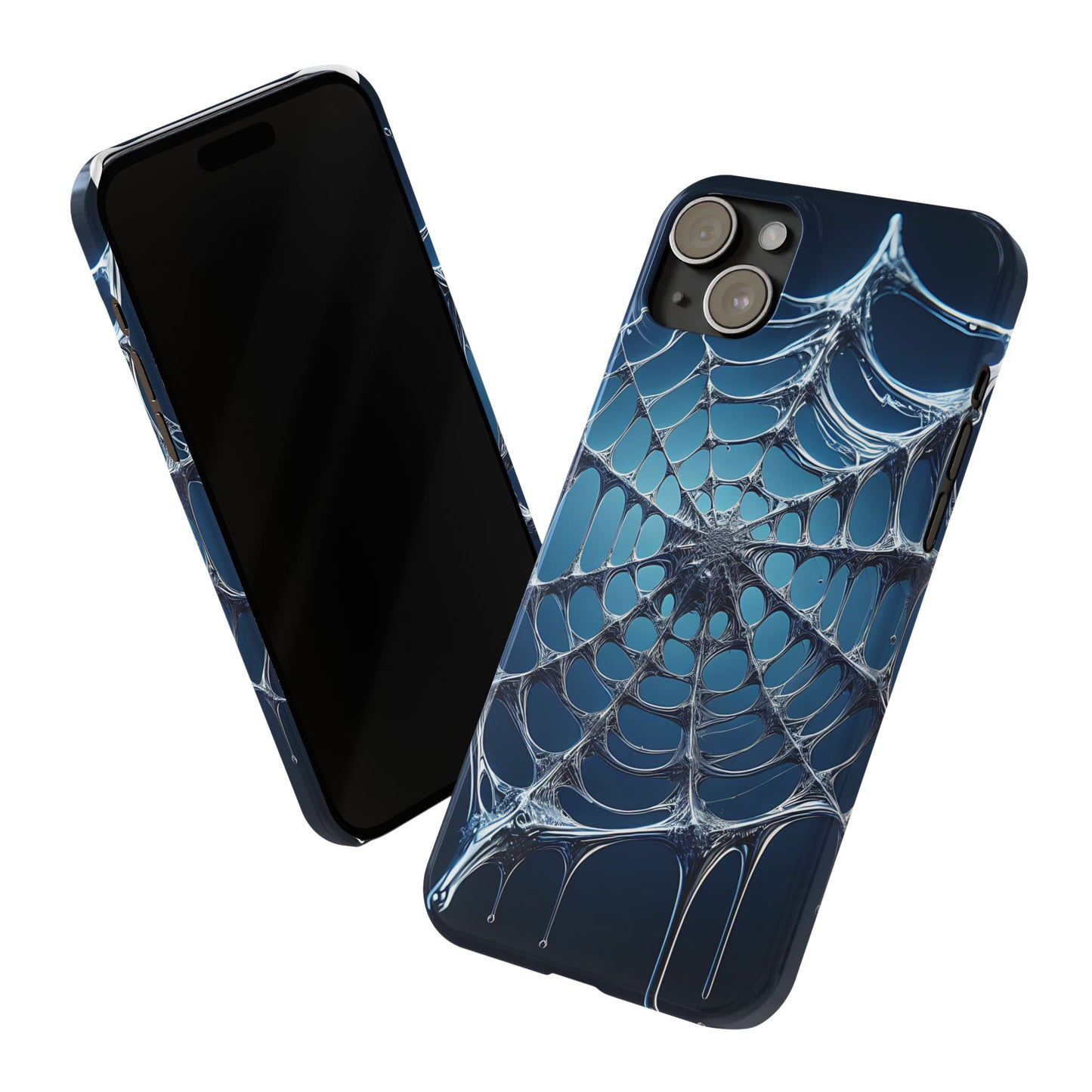 Spider Web Slim Phone Case - Artistic Design for Halloween, Unique Gift, Phone Accessories, Trendy Tech Style, Eco-Friendly Case