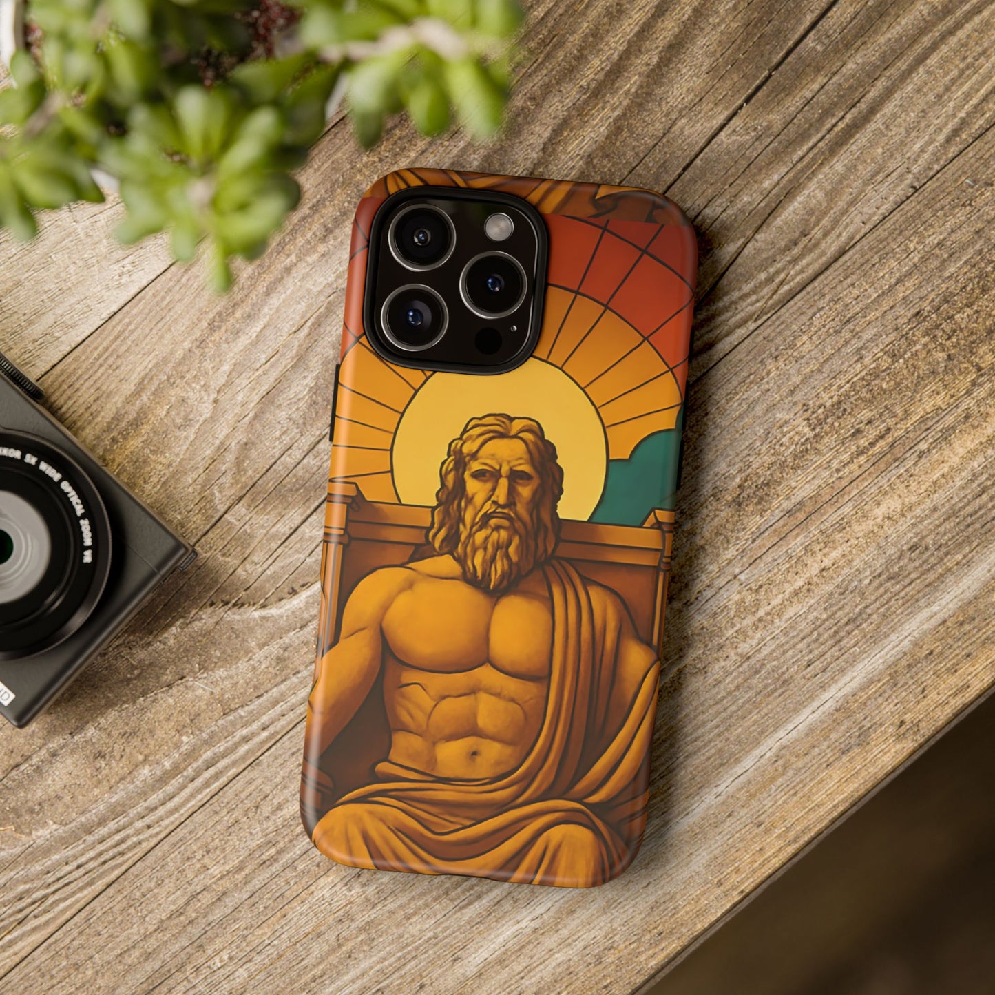 Olympia Zeus Statue Tough Phone Case - Classic Greek Art Design, Historic World Wonder Aesthetic, Compatible with iPhone, Galaxy, and Google
