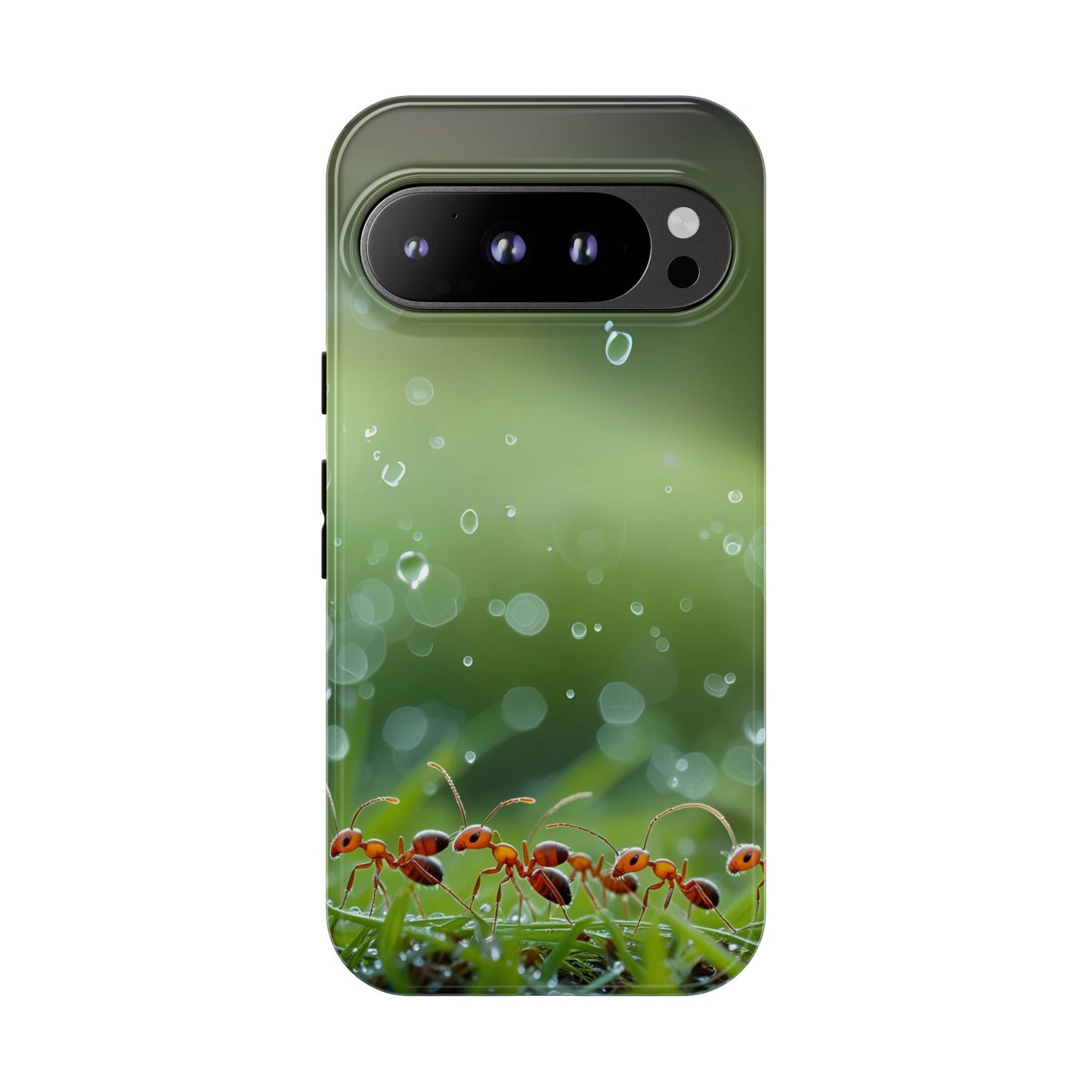 Marching Ant Pattern Tough Phone Case - Realistic Insect Art, Minimalist Nature Aesthetic, Compatible with iPhone, Galaxy, and Google Phones