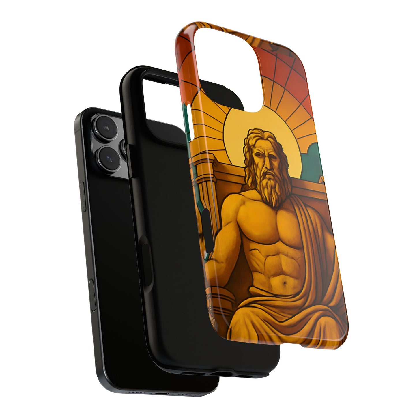 Olympia Zeus Statue Tough Phone Case - Classic Greek Art Design, Historic World Wonder Aesthetic, Compatible with iPhone, Galaxy, and Google