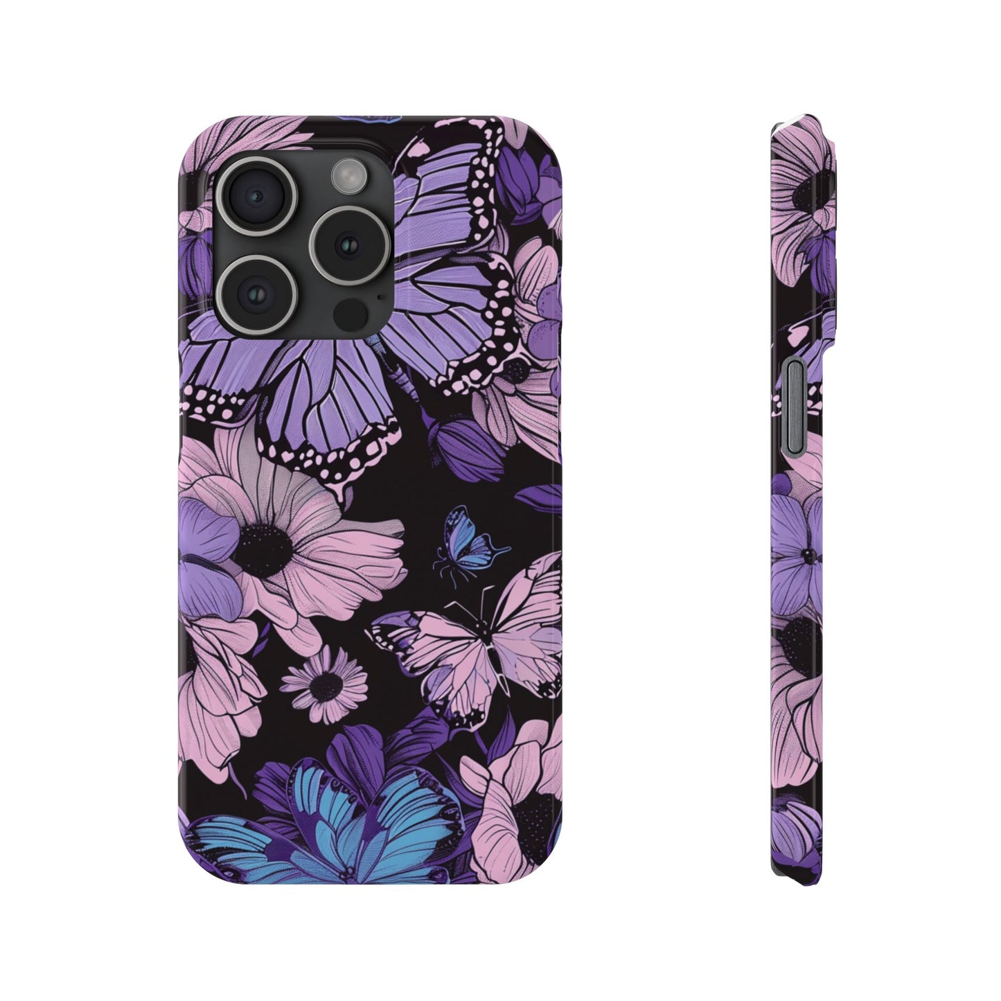Butterfly Floral Phone Case | Slim Phone Cases for Nature Lovers, Floral Gifts, Trendy Accessories, Spring Vibes, Unique Phone Cover
