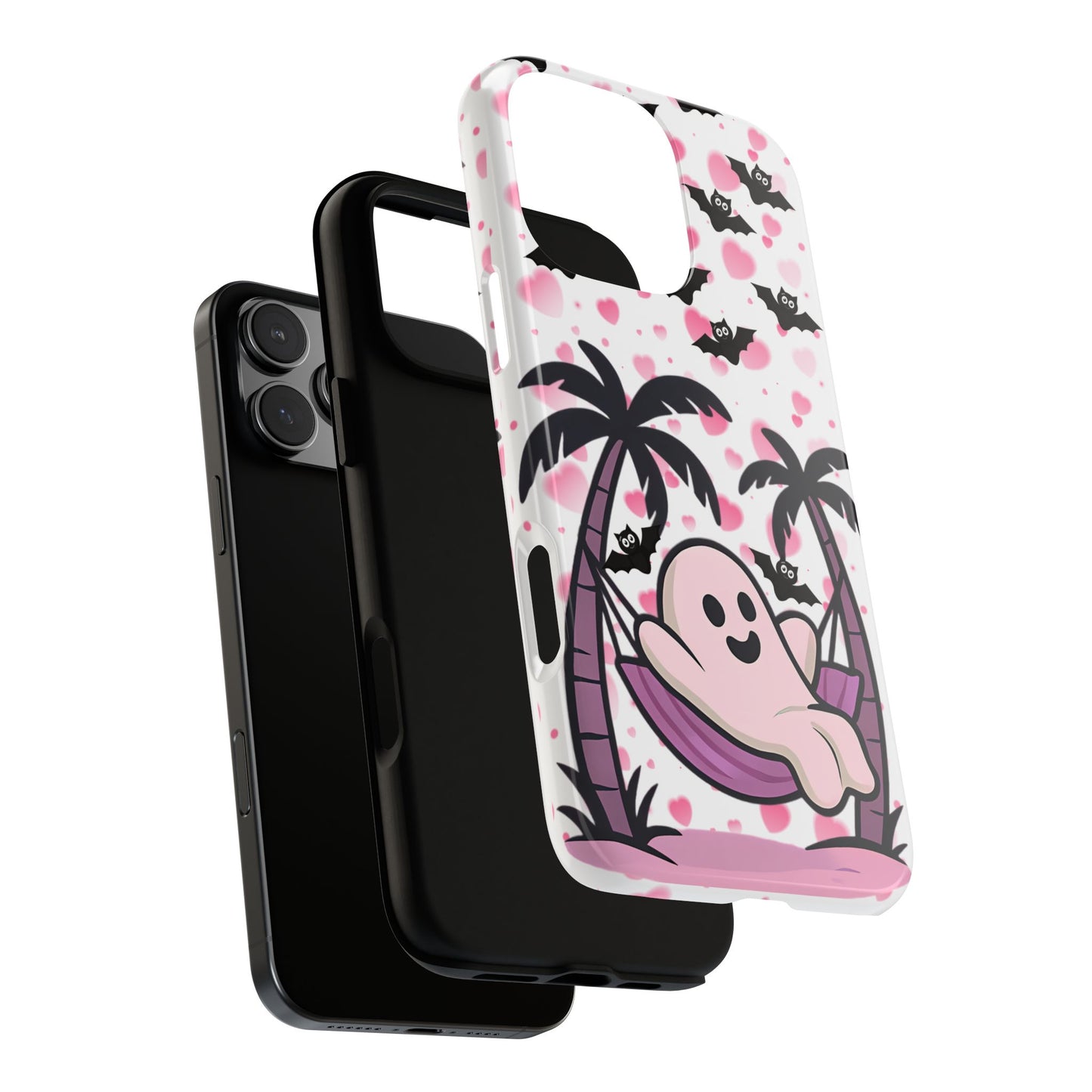 Summerween Phone Case, Coquette Ghost Phone Case, Funny Spooky Cute Case, Pink Halloween Aesthetic, Beachy Spooky Vibe Gift