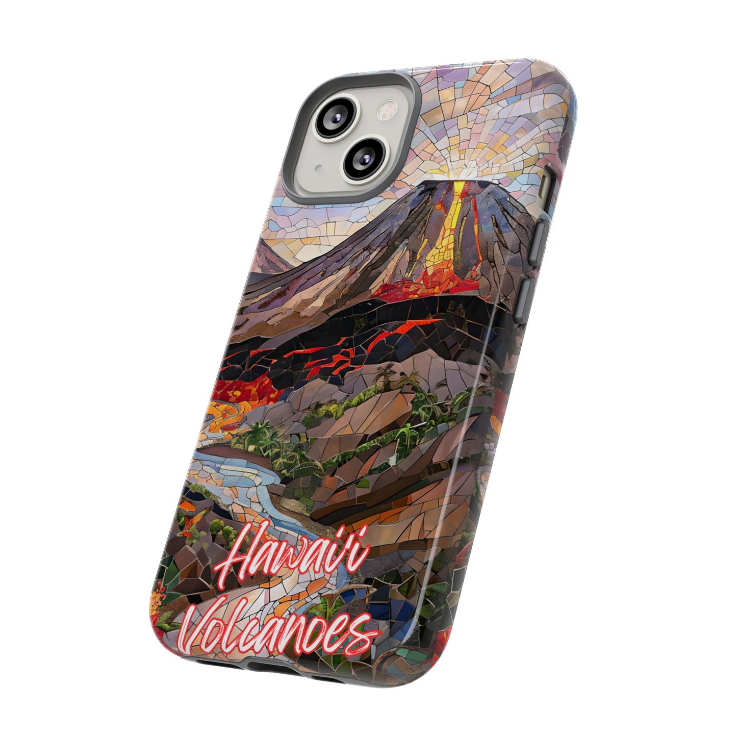 Hawaii Volcanoes National Park Hawaii Phone Case, Mosaic Phone Case, Hawaii Nature Art, National Park Gift, Scenic Waterfall Phone Cover