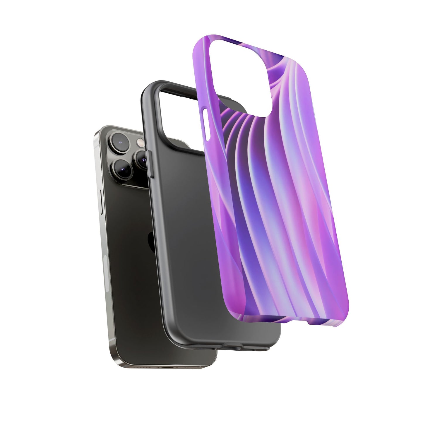 Lavender Wave Tough Phone Case - Abstract Gradient Art, Purple Aesthetic Design, Compatible with iPhone, Galaxy, and Google Phones