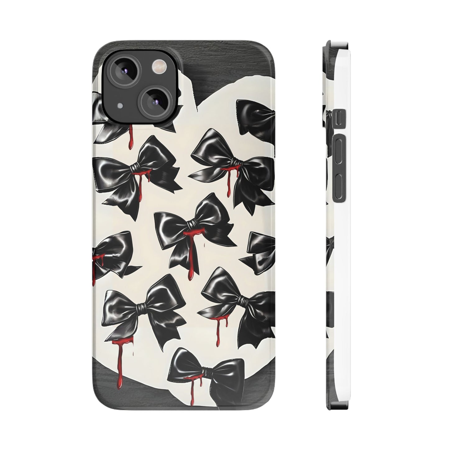 Spooky Halloween Slim Phone Case, Goth Coquette Aesthetic, Cute Horror Style, Perfect for Birthdays and Special Occasions