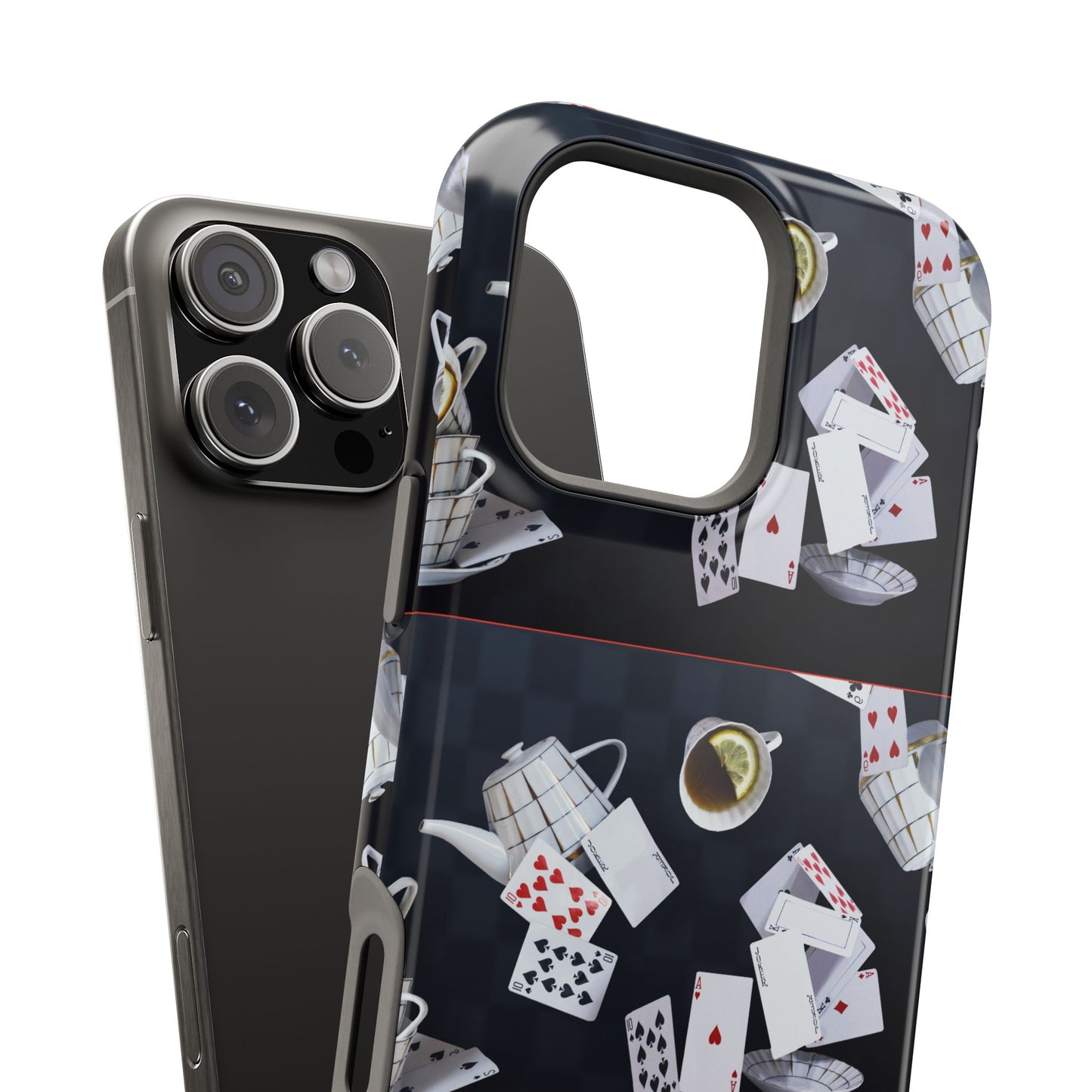 Alice in Wonderland Magnetic Phone Case, Mad Hatter Tea Party Phone Cover, Compatible with iPhone 17, 16, 15, 14, 13