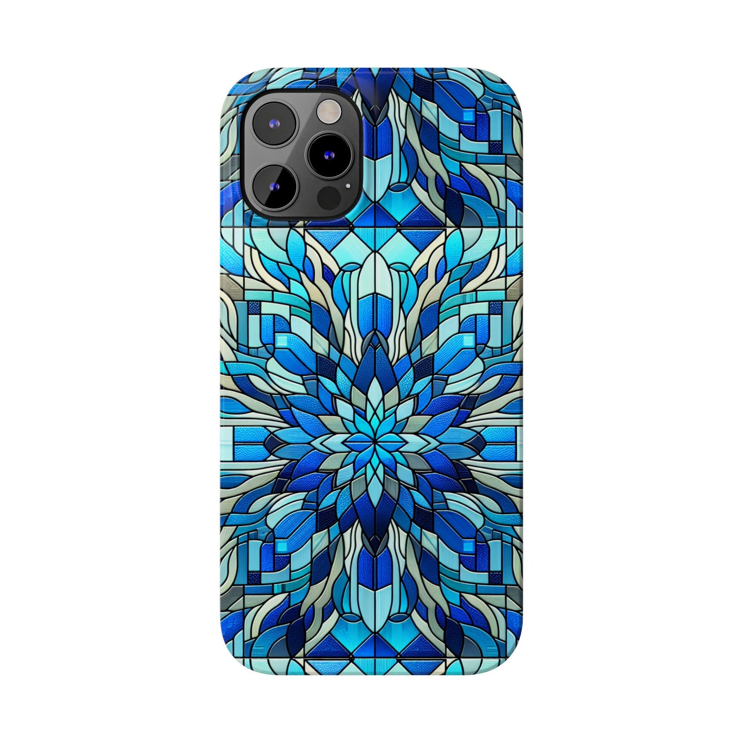 Stained Glass Slim Phone Cases, Floral Phone Covers, Unique Gifts, Artistic Phone Skins, Smartphone Accessories, Stylish Cases