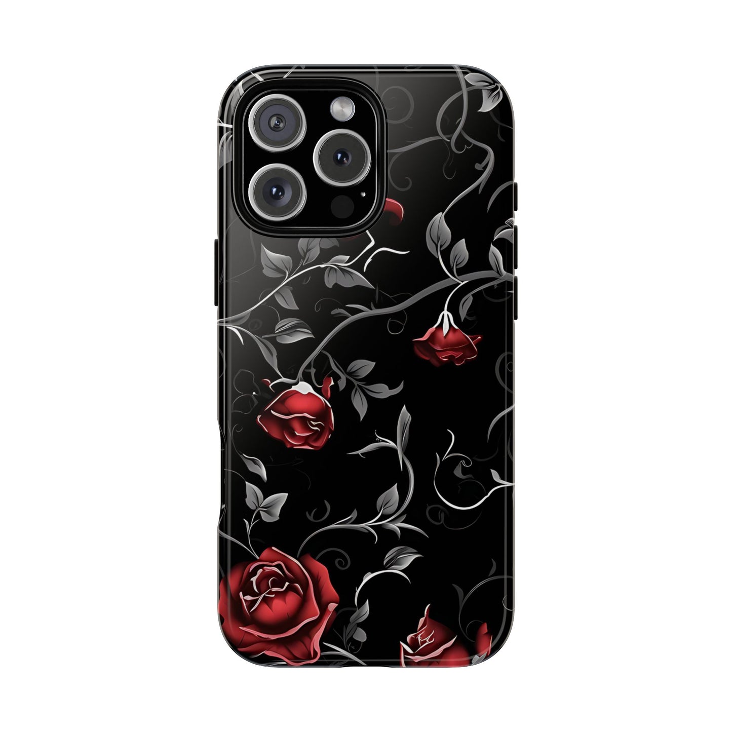 Mystical Red Roses Tough Phone Case - compatible with iPhone, Samsung Galaxy, Google Pixel - Gothic Floral Protective Aesthetic Phone Cover