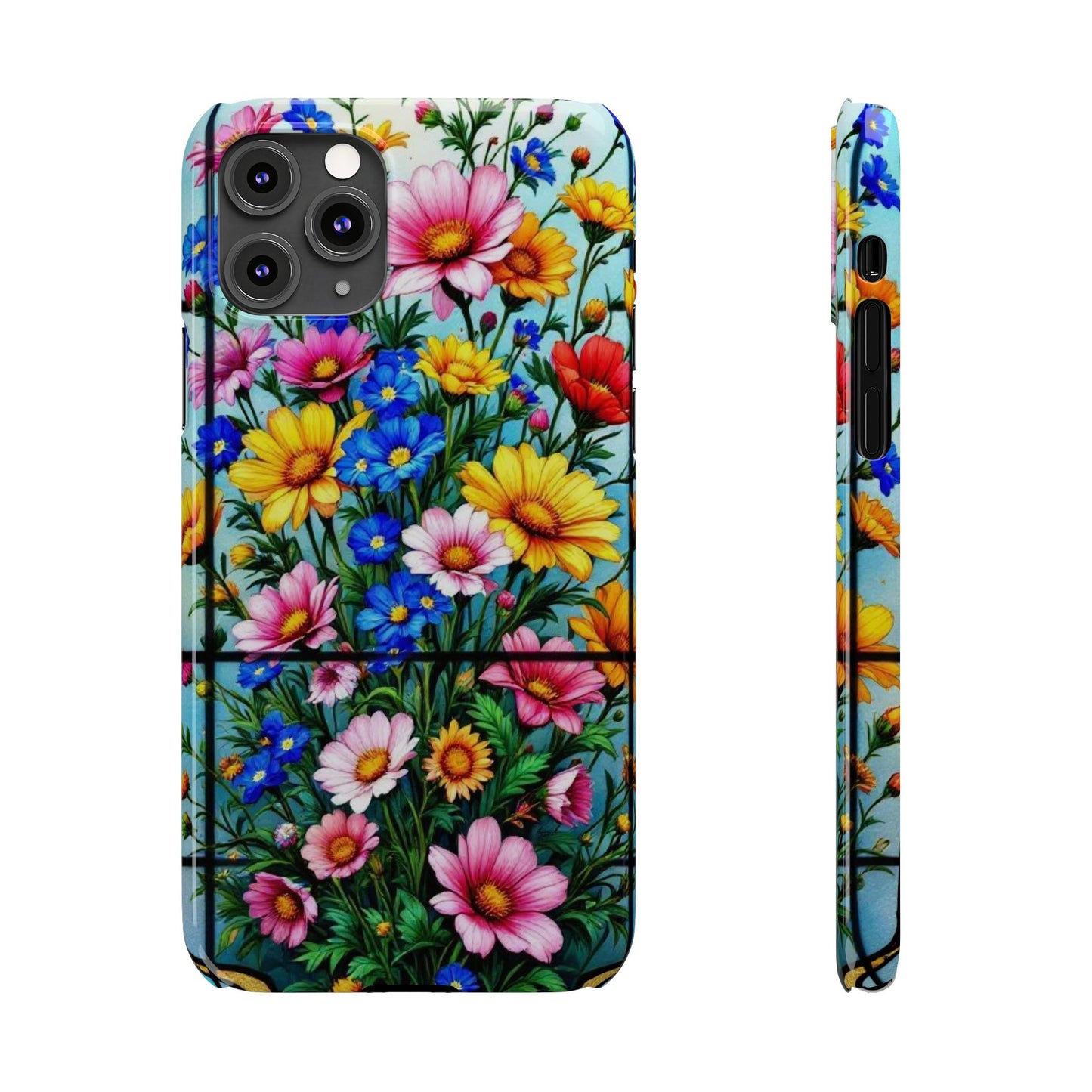 Vibrant Floral Slim Phone Cases | Cute Phone Cover Gifts for Nature Lovers, Spring Decor, Birthday or Holiday Gifts, Flower Design