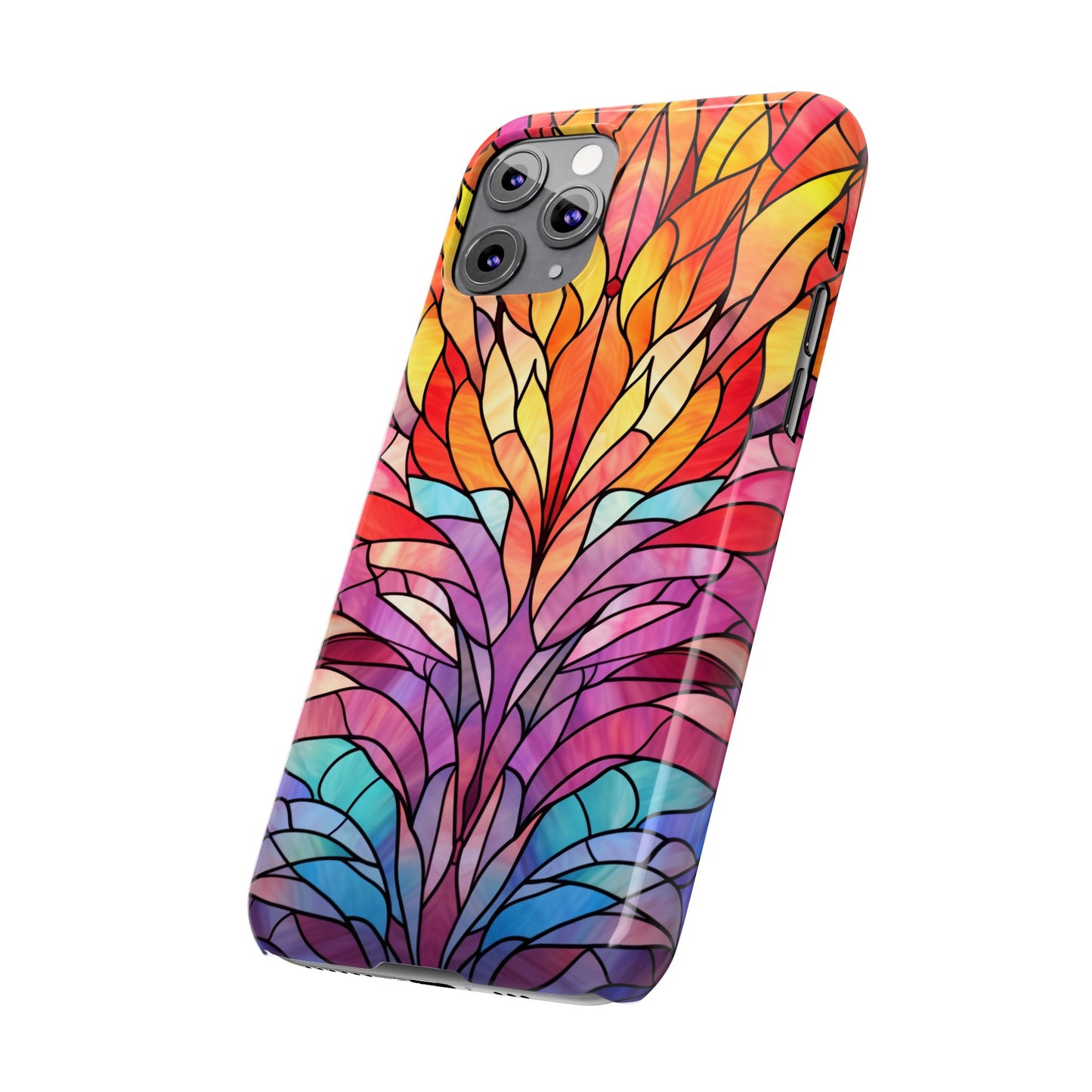 Vibrant Floral Slim Phone Cases, Colorful Smartphone Cover, Artistic Phone Skin, Unique Gift for Her, Nature-Inspired Accessory