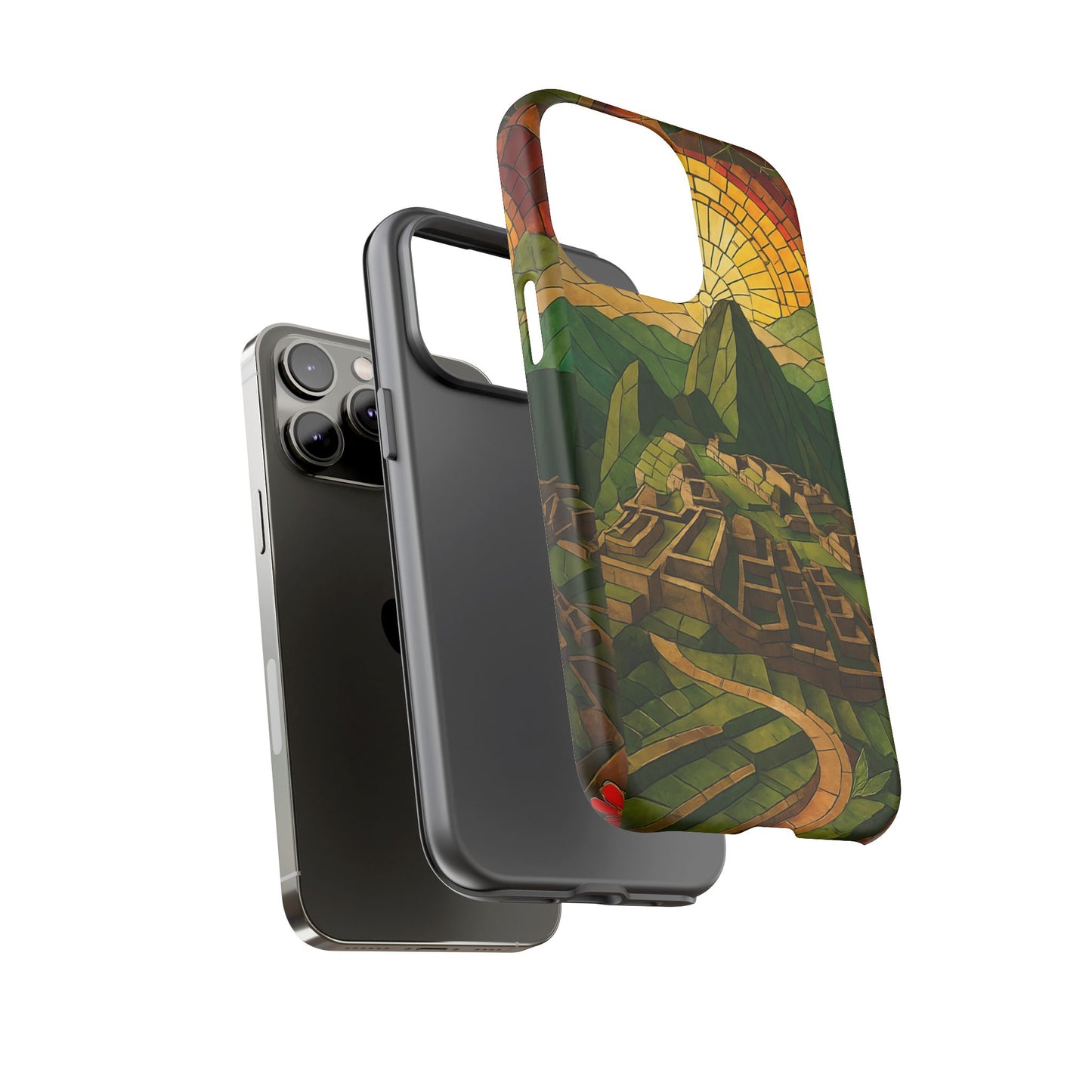 Inca Ruins Tough Phone Case - Machu Picchu Landmark Design, Historic Peru Travel Aesthetic Compatible with iPhone, Galaxy, and Google Phones