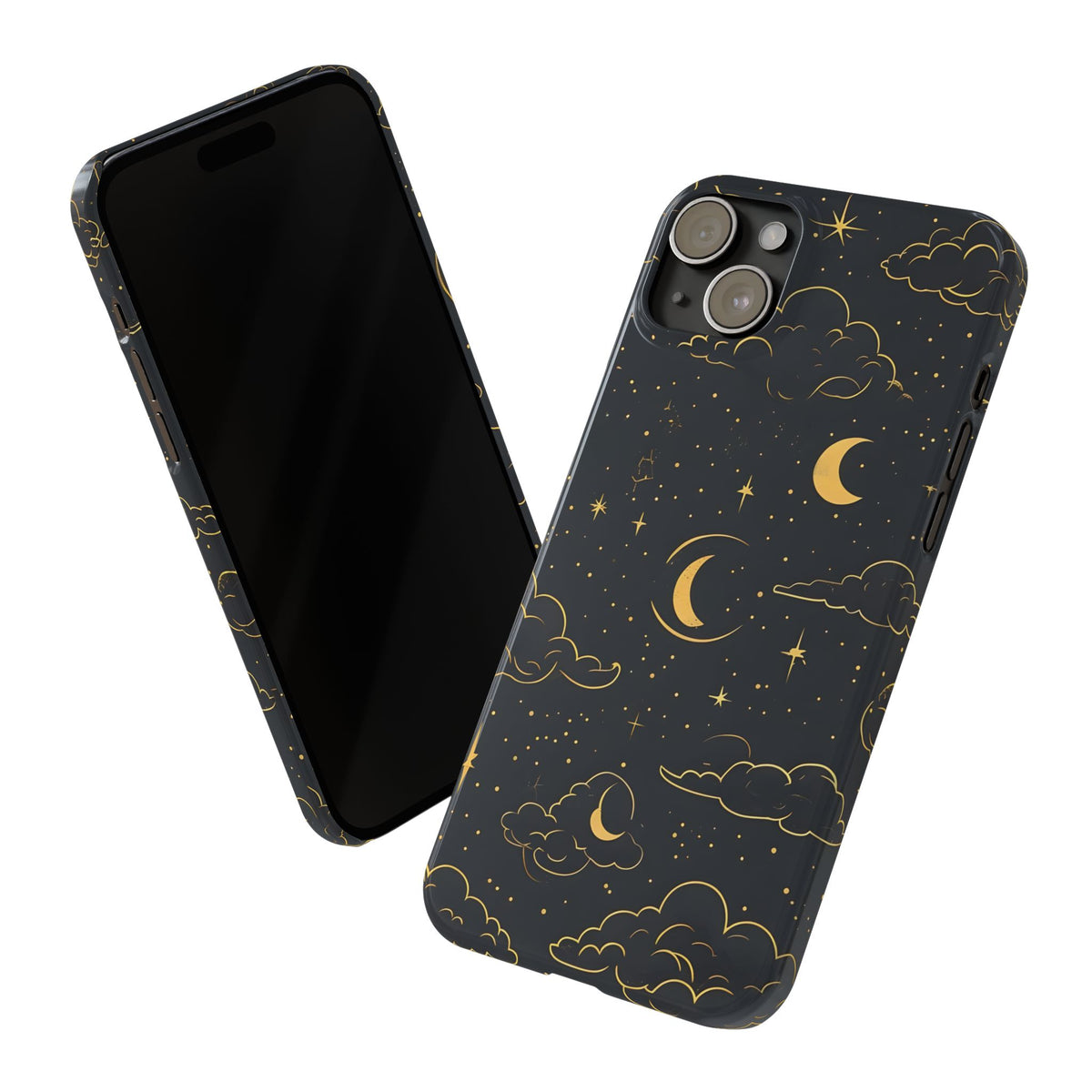 Celestial Slim Phone Case, Starry Night Design, Compatible with iPhone 17, 16, 15, 14, 13, 12, 11