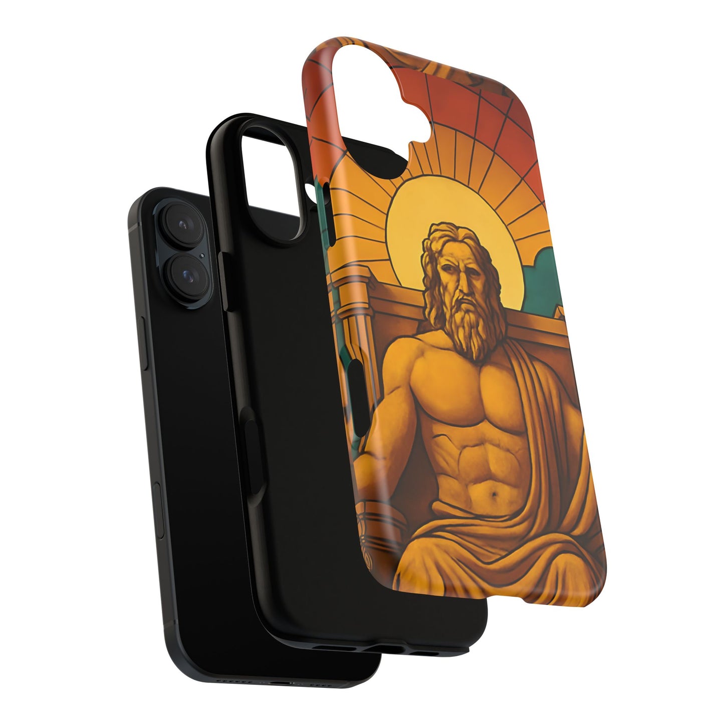 Olympia Zeus Statue Tough Phone Case - Classic Greek Art Design, Historic World Wonder Aesthetic, Compatible with iPhone, Galaxy, and Google