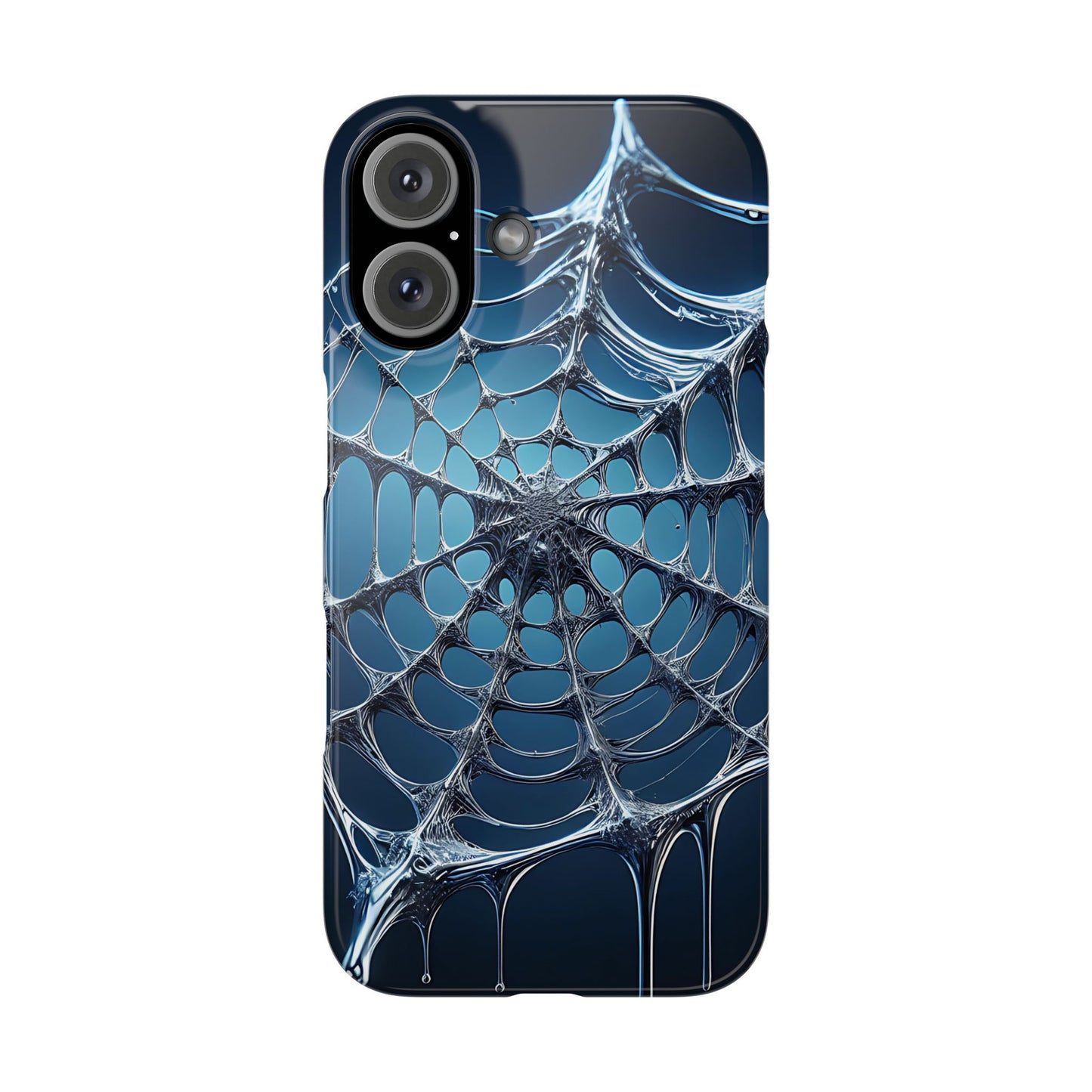 Spider Web Slim Phone Case - Artistic Design for Halloween, Unique Gift, Phone Accessories, Trendy Tech Style, Eco-Friendly Case