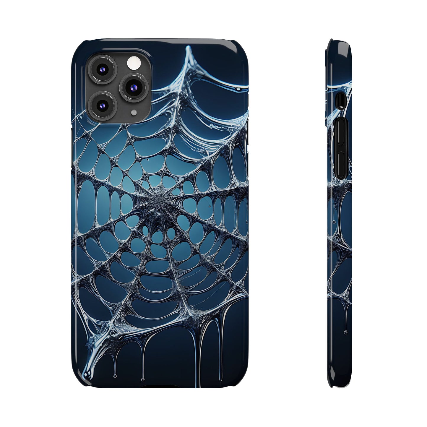 Spider Web Slim Phone Case - Artistic Design for Halloween, Unique Gift, Phone Accessories, Trendy Tech Style, Eco-Friendly Case