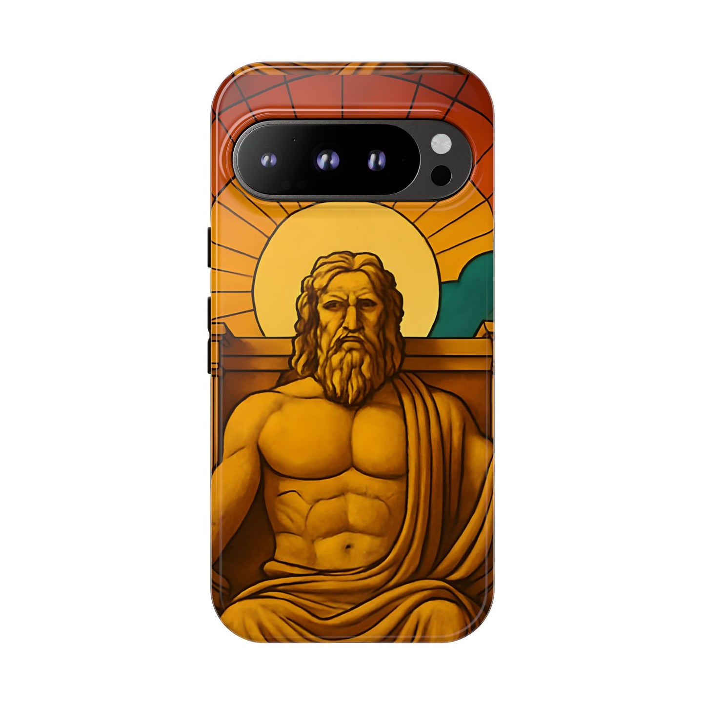 Olympia Zeus Statue Tough Phone Case - Classic Greek Art Design, Historic World Wonder Aesthetic, Compatible with iPhone, Galaxy, and Google
