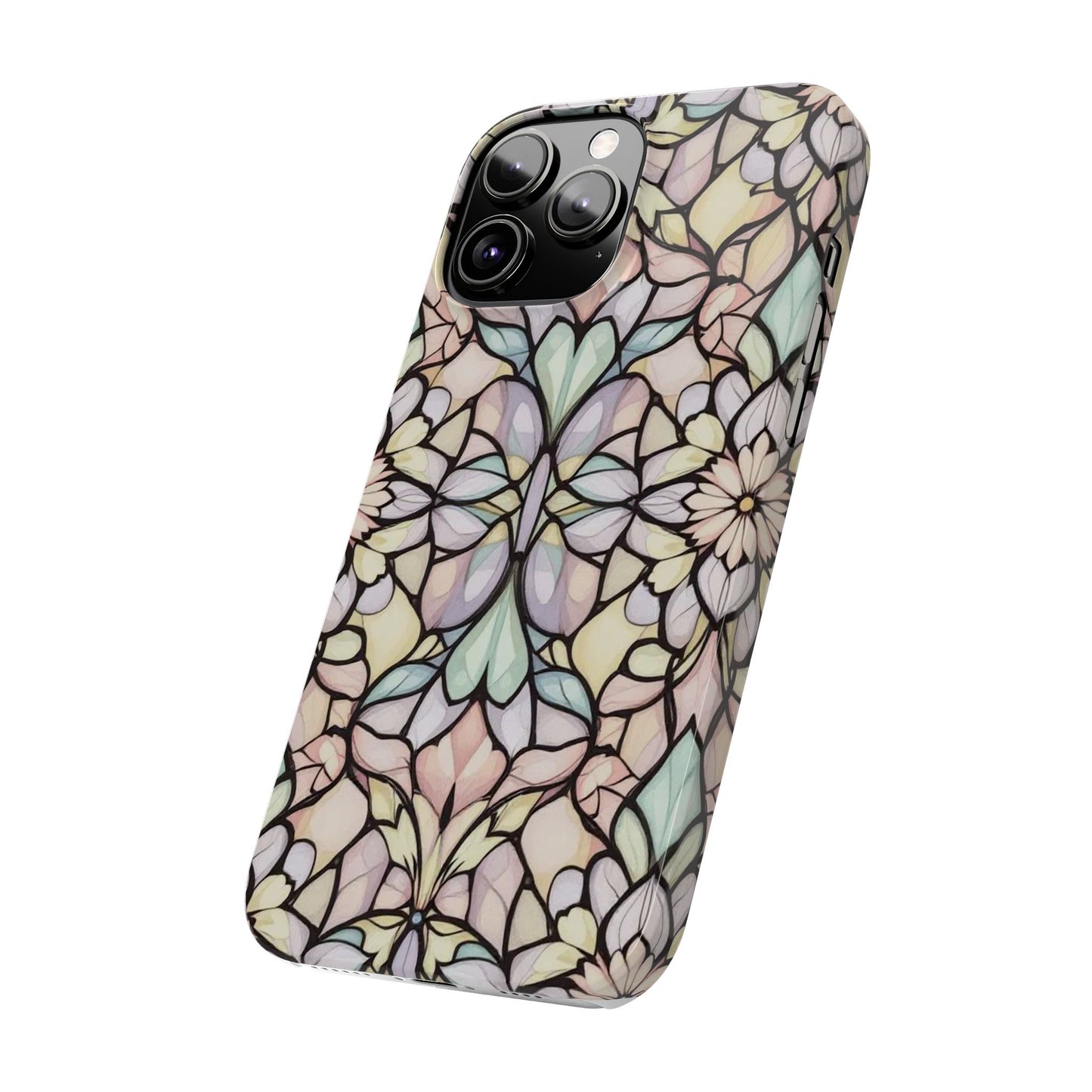 Floral Pattern Slim Phone Case - Perfect Gift for Nature Lovers, Stylish Accessory, Mobile Protection, Unique Design, Spring Vibes