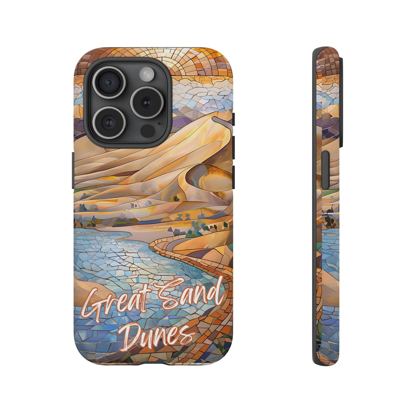 Great Sand Dunes National Park Phone Case, Mosaic Phone Case, Nature Art, National Park Gift, Scenic Forest Phone Cover, Phone Case Travel