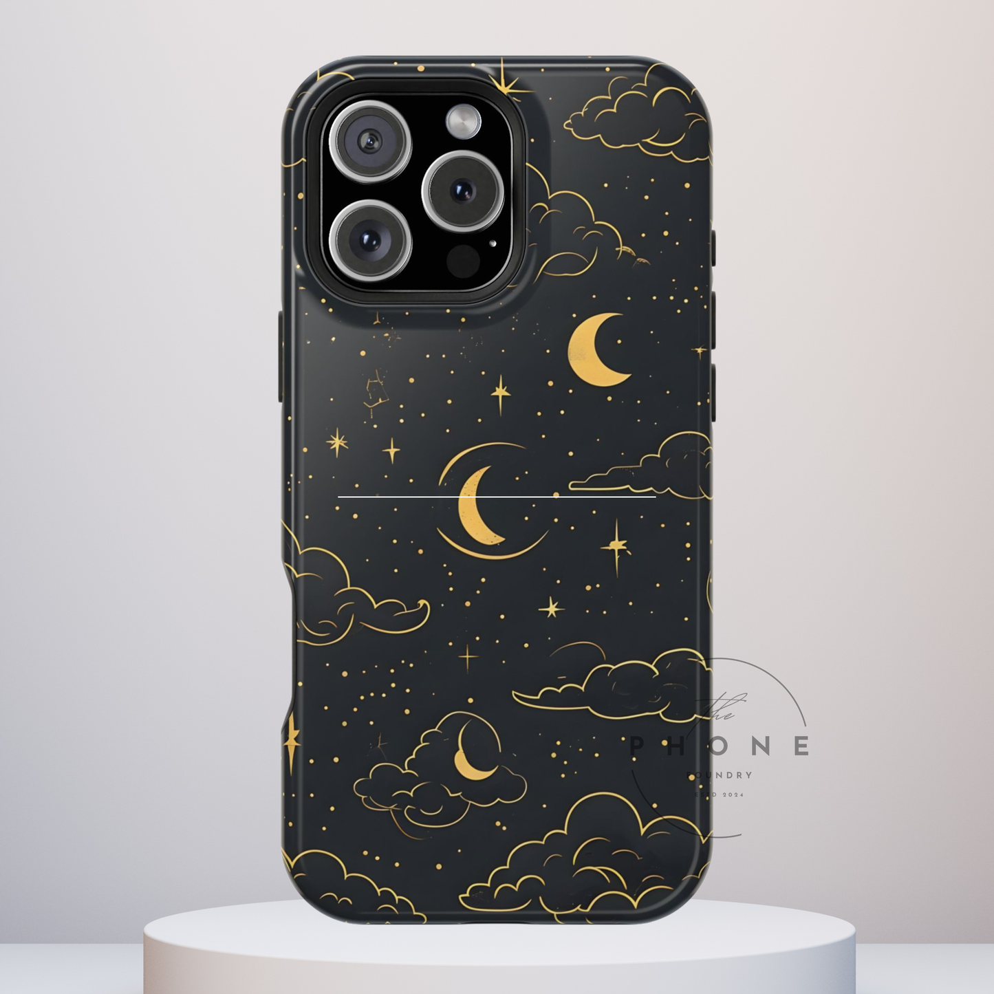 Celestial Tough Phone Case, Starry Night Design, Cozy Vibe, Gift for Space Lovers, Compatible with iPhone 17, 16, 15, 14, 13, Galaxy, Google