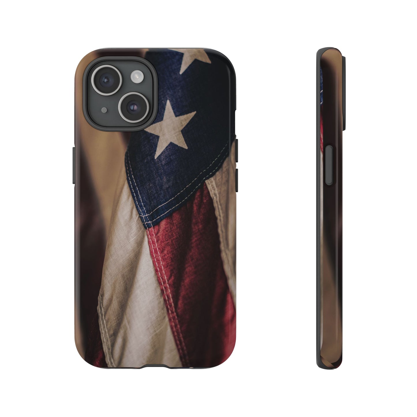 Rustic Flag Tough Phone Case, American Grunge USA Phone Cover, compatible with iPhone 17, 16, 15, 14, 13, Galaxy, Google