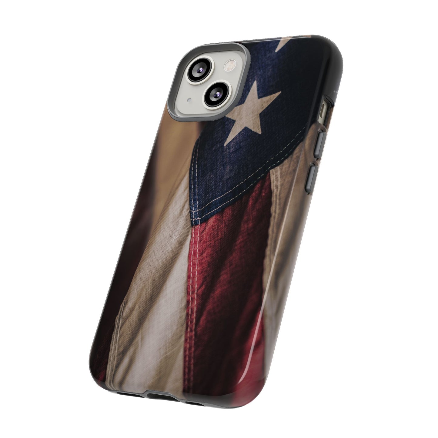 Rustic Flag Tough Phone Case, American Grunge USA Phone Cover, compatible with iPhone 17, 16, 15, 14, 13, Galaxy, Google