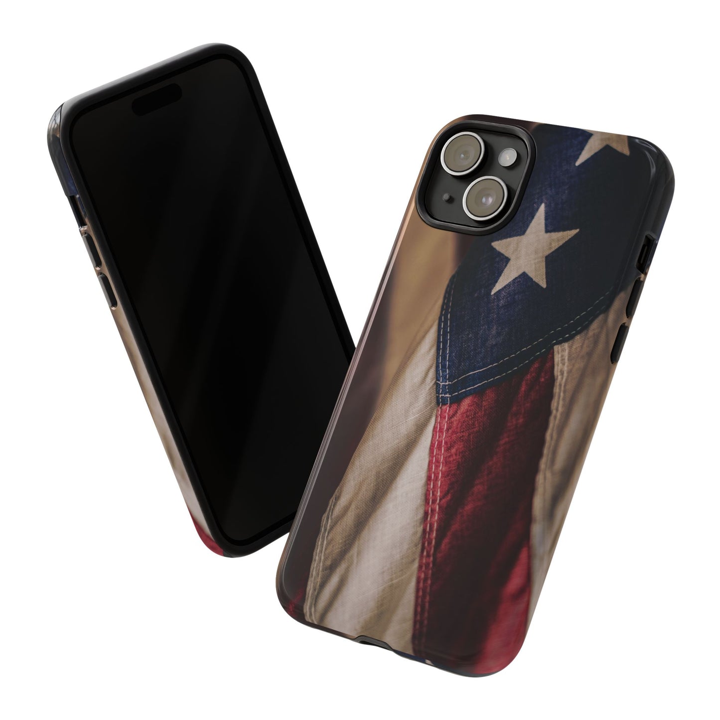Rustic Flag Tough Phone Case, American Grunge USA Phone Cover, compatible with iPhone 17, 16, 15, 14, 13, Galaxy, Google