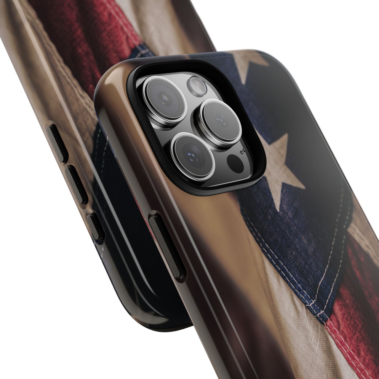 Rustic Flag Tough Phone Case, American Grunge USA Phone Cover, compatible with iPhone 17, 16, 15, 14, 13, Galaxy, Google