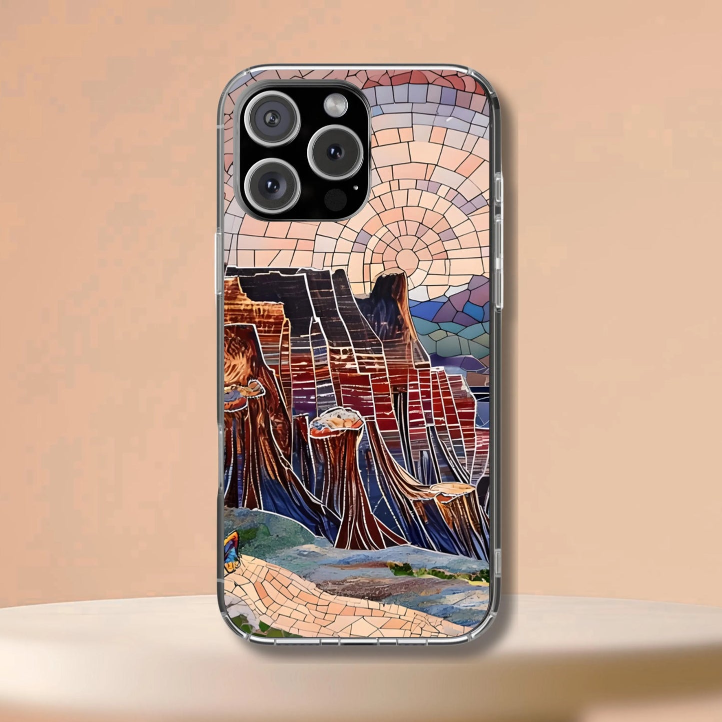 Petrified Forest National Park Tough Case, Mosaic Fossil Desert Phone Case, Arizona Nature Art Cover Compatible with iPhone, Galaxy & Google