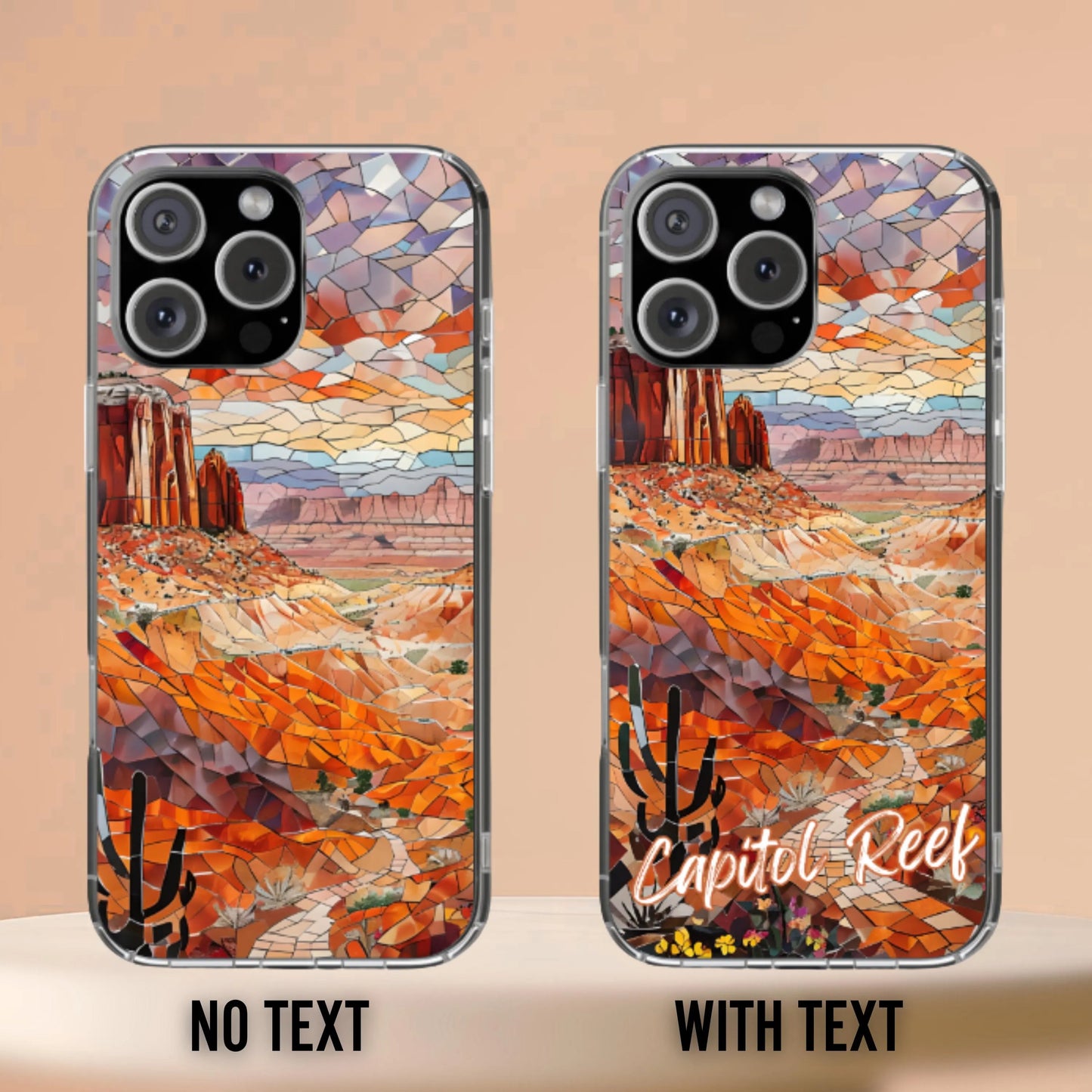 Capitol Reef National Park Tough Case, Mosaic Desert Canyon Phone Case, Scenic Utah Nature Cover Compatible with iPhone, Galaxy and Google