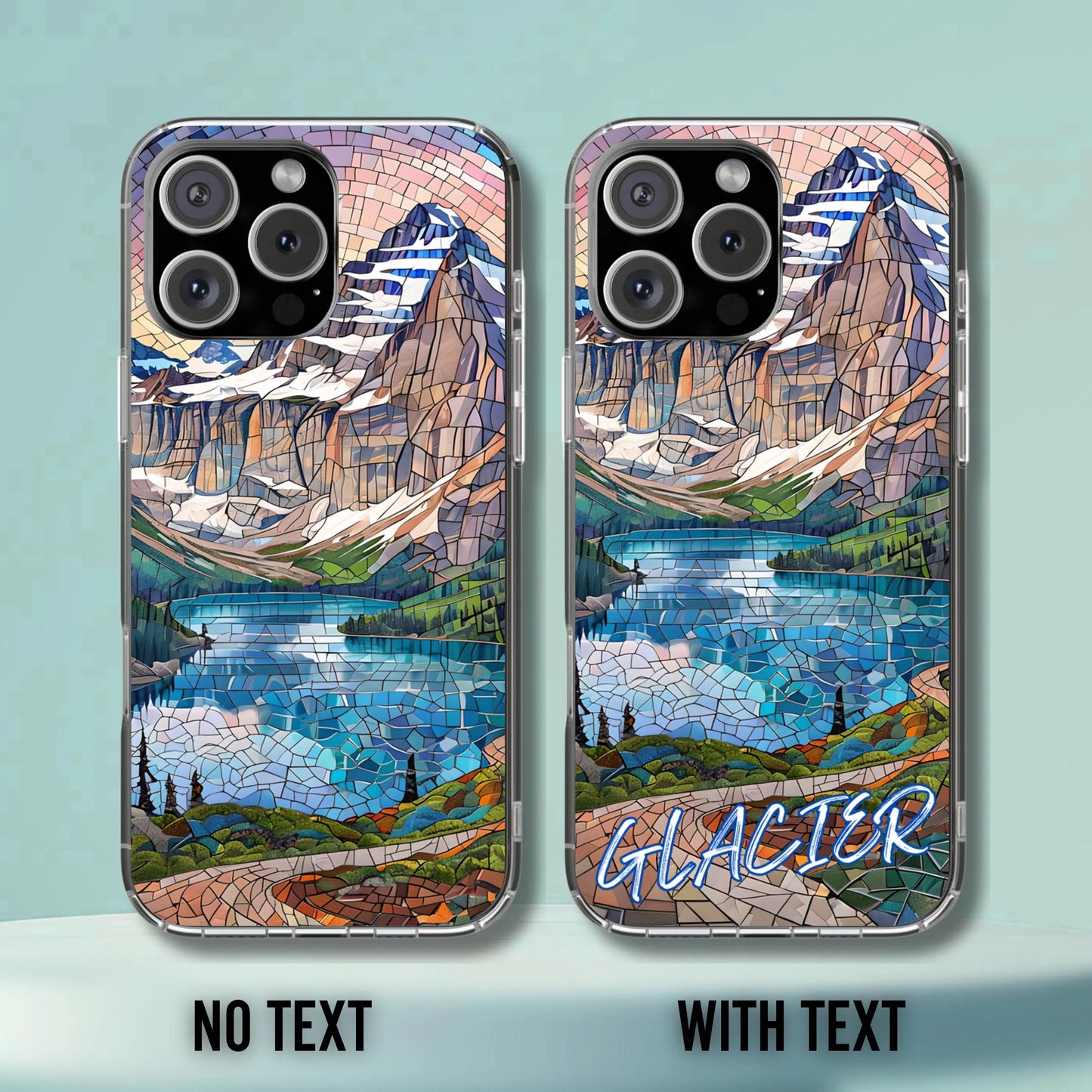 Glacier National Park Tough Phone Case, Nature Landscape Art, Rustic Outdoor Aesthetic, Compatible with iPhone, Galaxy, and Google Phones