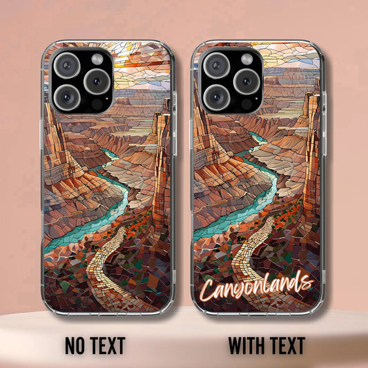 Canyonlands Tough Case, Utah Desert Mosaic Landscape Phone Cover, National Park Design Compatible with iPhone, Galaxy and Google