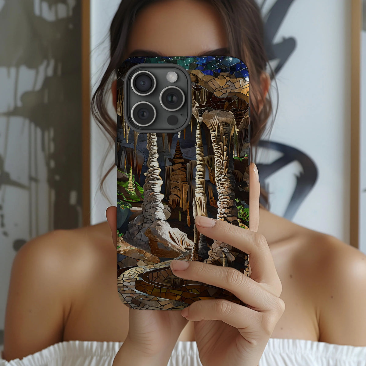 Carlsbad Caverns Tough Case Cave Formation Phone Cover New Mexico National Park Art Compatible with iPhone, Galaxy and Google