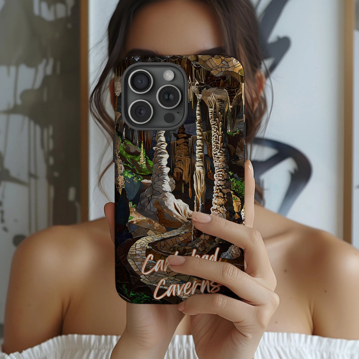 Carlsbad Caverns Tough Case Cave Formation Phone Cover New Mexico National Park Art Compatible with iPhone, Galaxy and Google