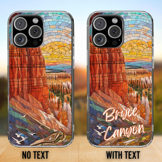 Bryce Canyon National Park Tough Case, Mosaic Desert Hoodoo Phone Case, Scenic Utah Phone Cover Compatible with iPhone, Galaxy, and Google