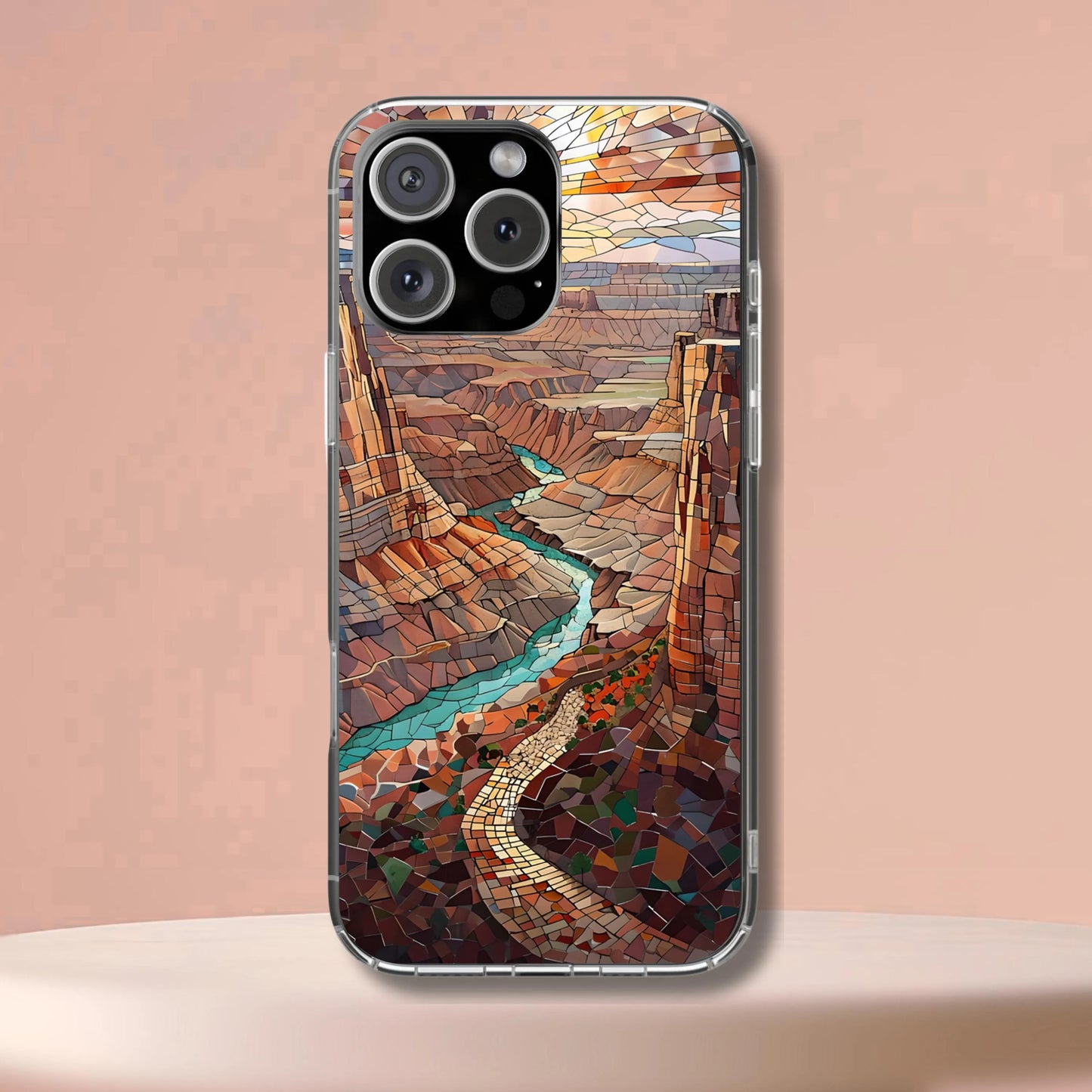 Canyonlands Tough Case, Utah Desert Mosaic Landscape Phone Cover, National Park Design Compatible with iPhone, Galaxy and Google