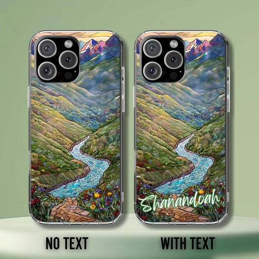 Shenandoah National Park Tough Case, Mosaic Blue Ridge Mountains Nature Art, Compatible with iPhone, Galaxy and Google